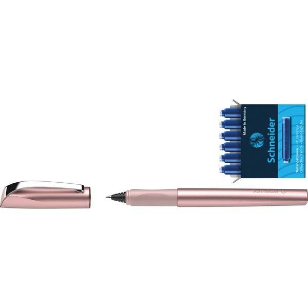 Set Tintenroller Ceod Shiny powder pink/Tintenpatronen blau