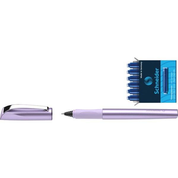 Set Tintenroller Ceod Shiny lilac/Tintenpatronen blau