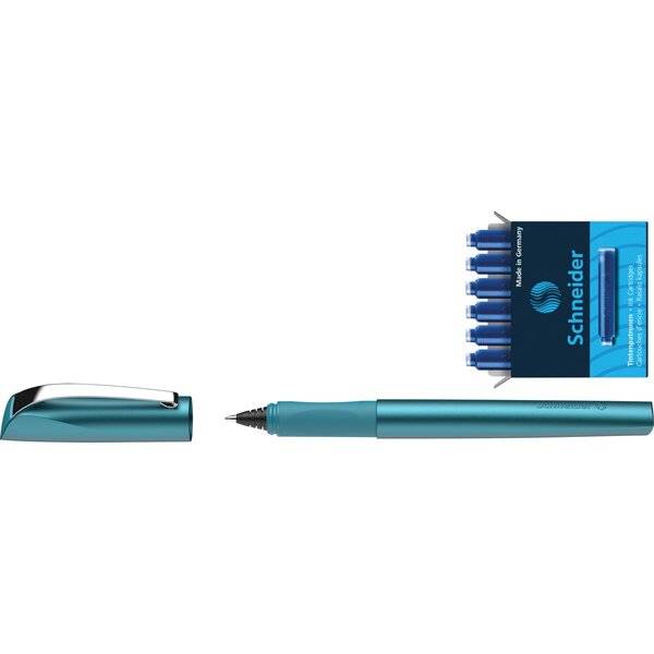 Set Tintenroller Ceod Shiny teal/Tintenpatronen blau
