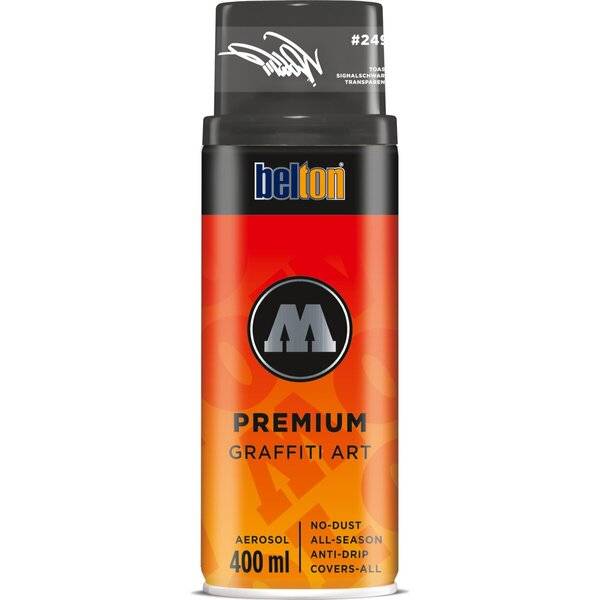 Spray PREMIUM 400ml #249 signalschwarz transparent