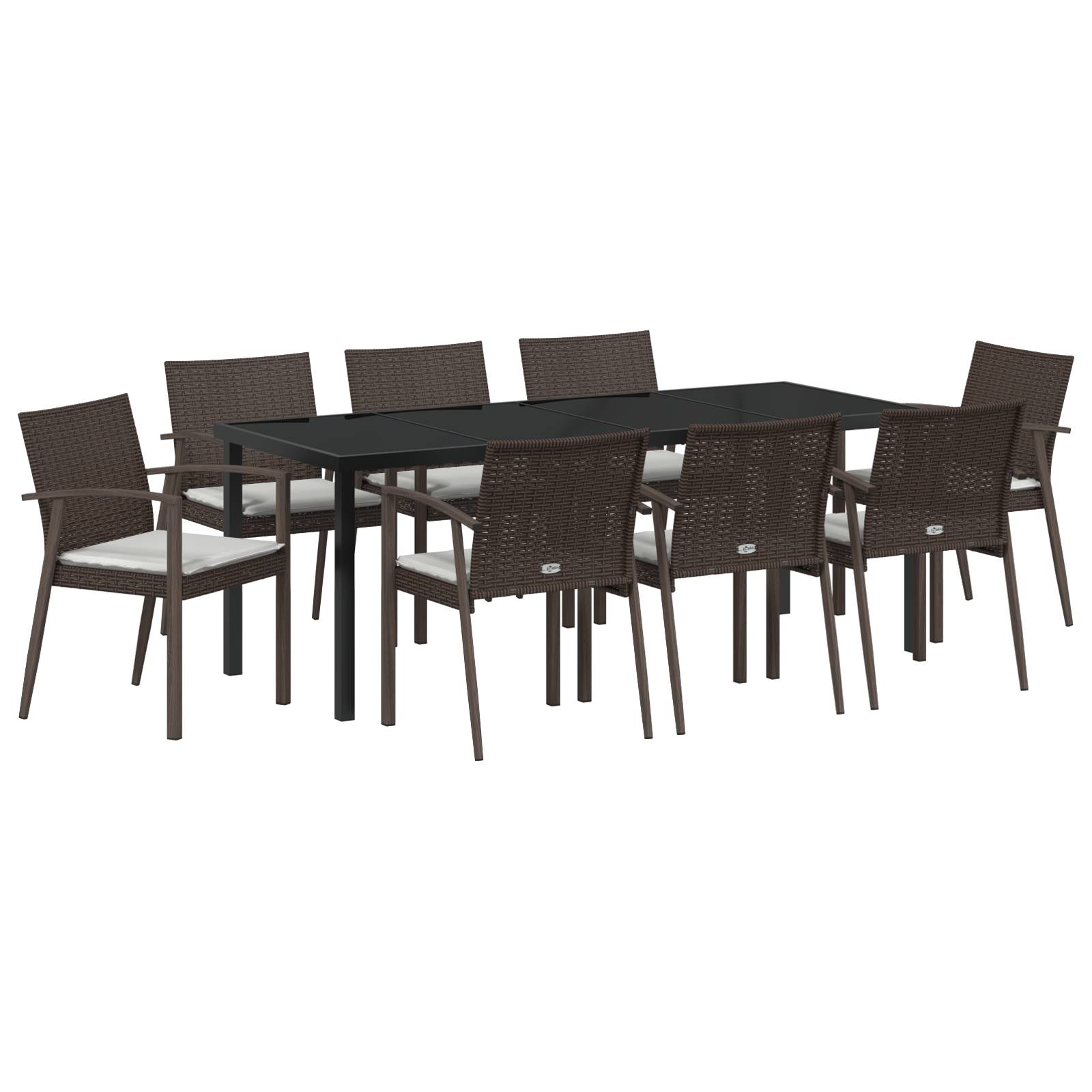 vidaXL Set aus 5 Braun und cremeweiß