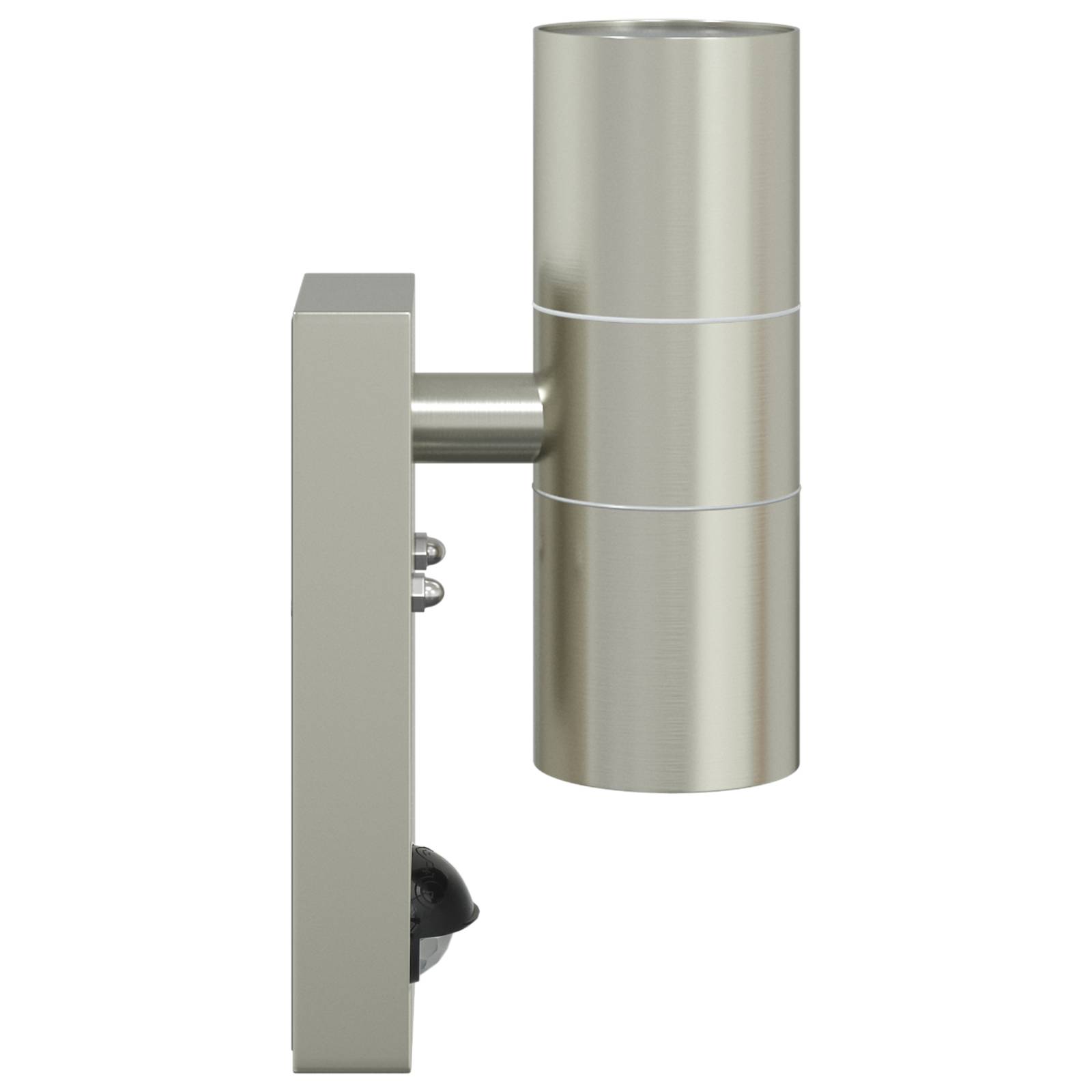 vidaXL Außenwandleuchten mit Sensor 2 Stück Silber Edelstahl IP44