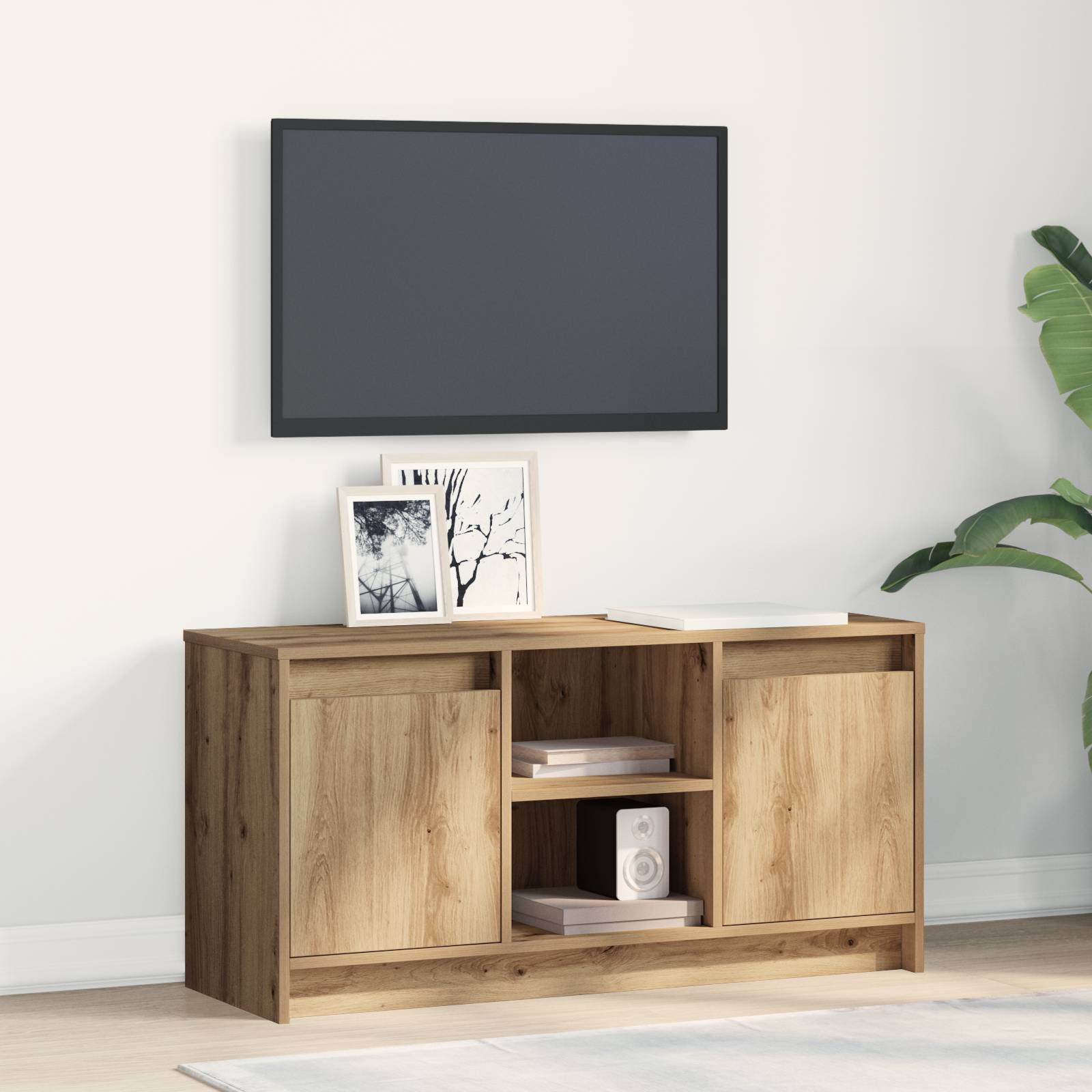 vidaXL Entertainment Center Artisan Eiche Holzwerkstoff Mittel Regale