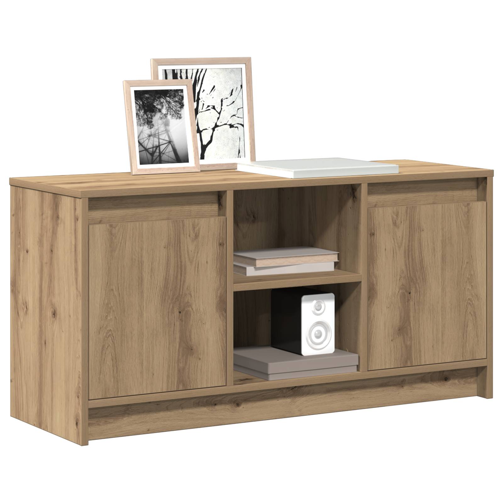 vidaXL Entertainment Center Artisan Eiche Holzwerkstoff Mittel Regale