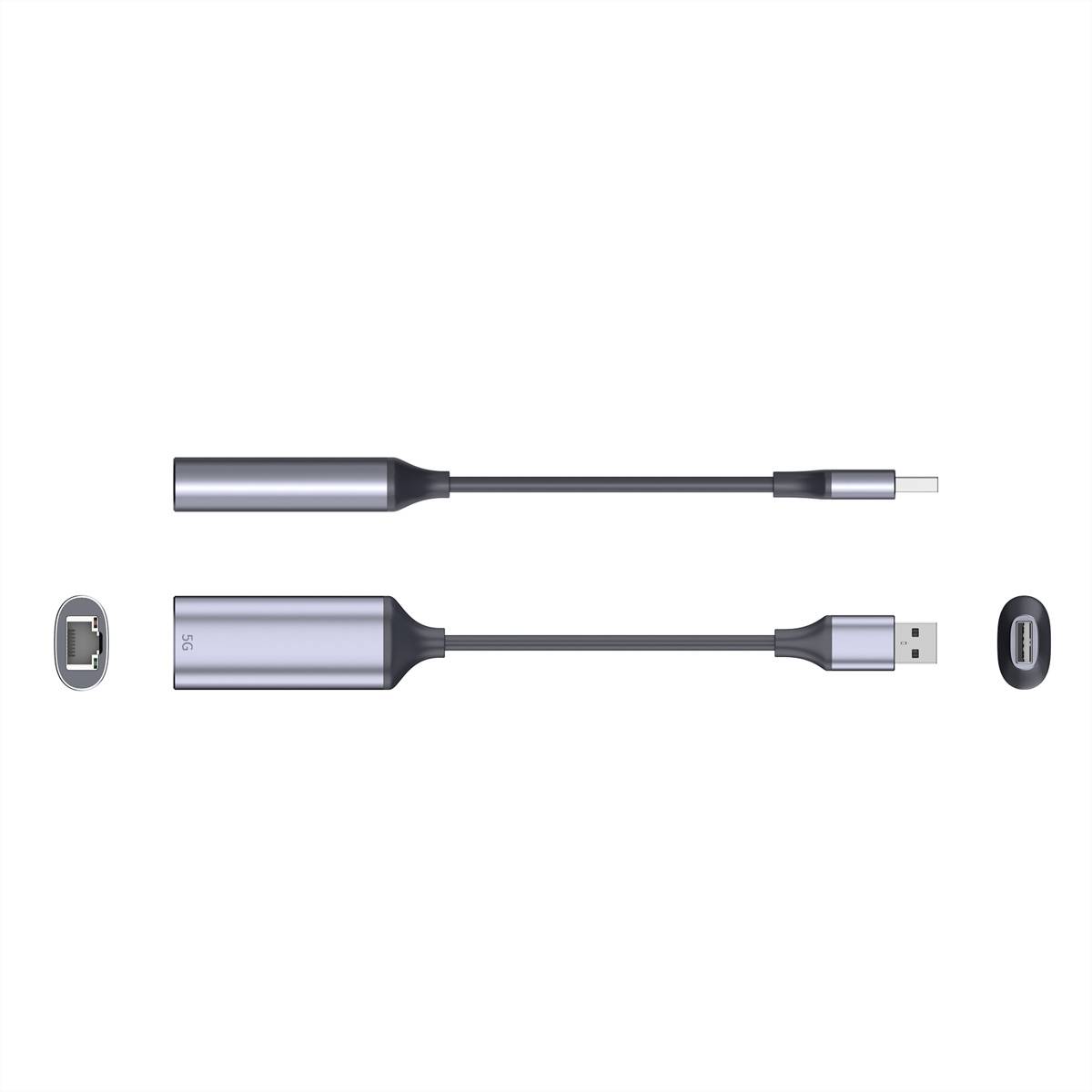 VALUE USB 3.2 Gen 1 Typ A zu 5-Gigabit-Ethernet Konverter