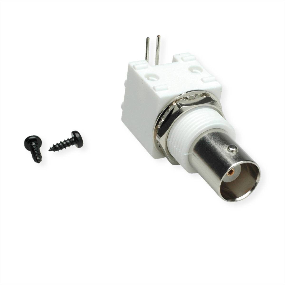 TELEGÄRTNER BNC-Einbaubuchse 50 Ohm, print abgewinkelt