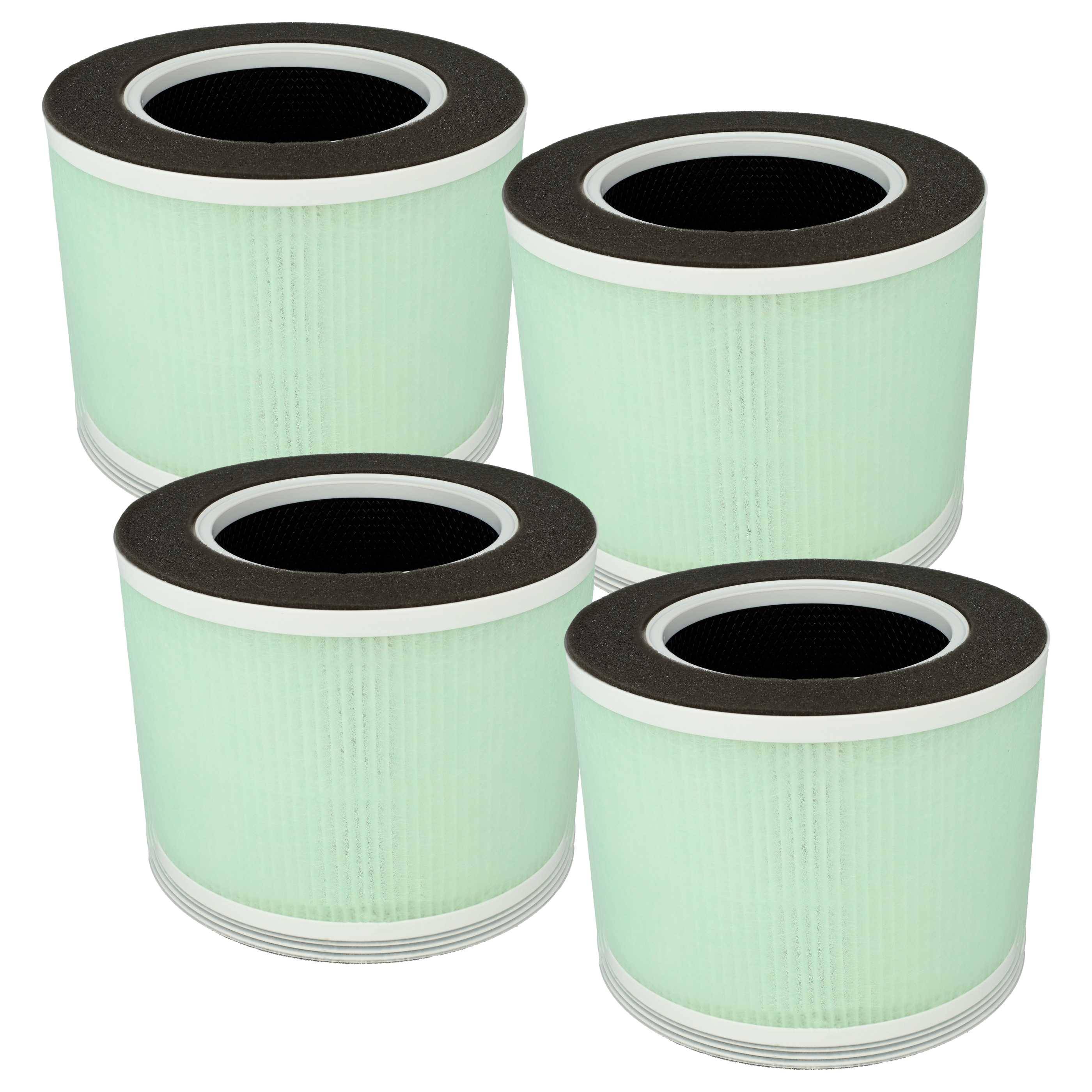 vhbw 4x Luftilter kompatibel mit Renpho RP-AP088W Luftreiniger - Kombifilter Vorfilter + HEPA + Aktivkohle + Netzfilter