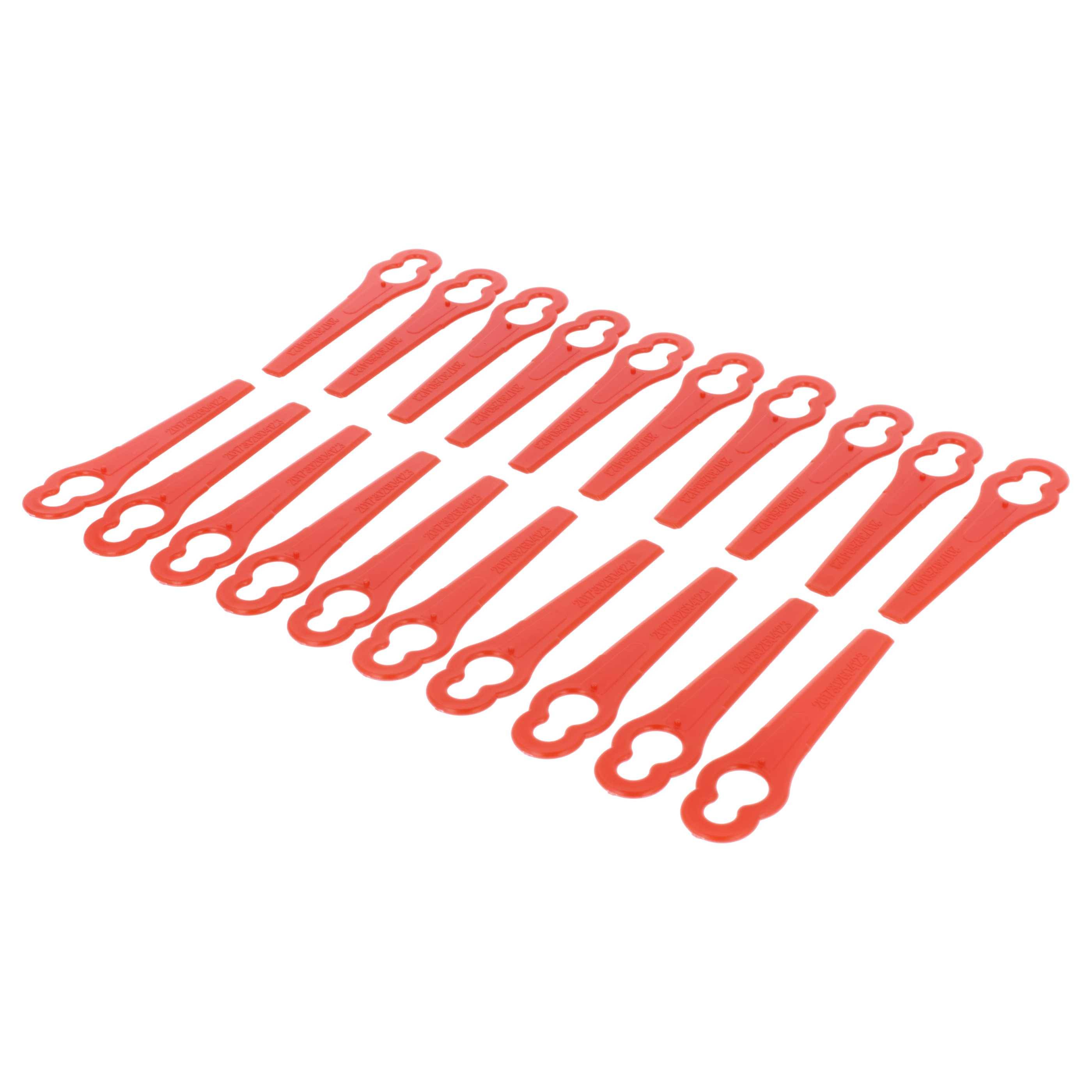 vhbw Messer für Rasentrimmer kompatibel mit Einhell BG-CT 18 Li, GE-CT 18 Li, RG-CT 18/1 Li, BG-ART 18 Li Akku-Trimmer (20 Stück, Rot) - Ersatz-Mess