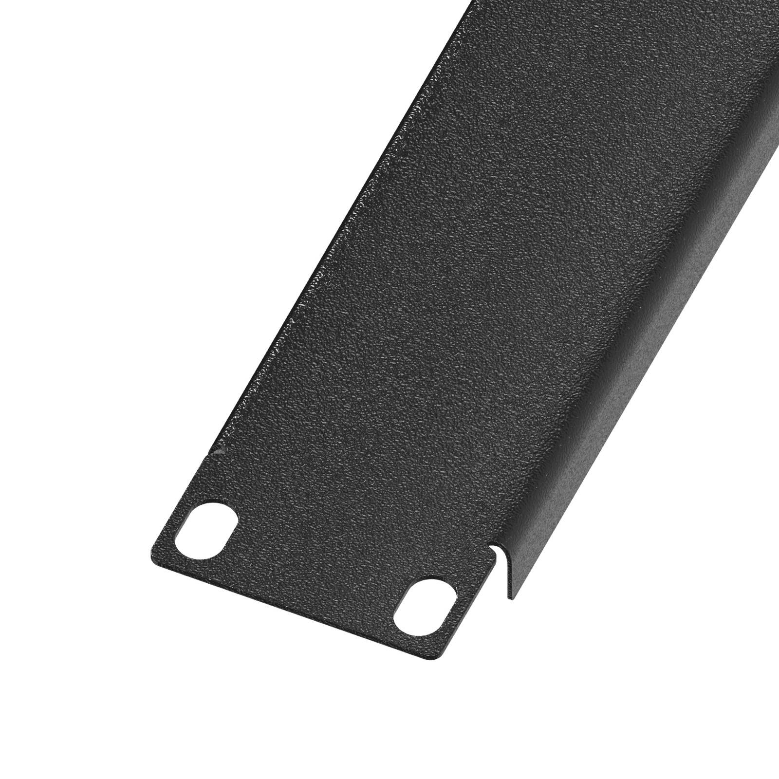 hb-digital 19 Zoll Rackblende 1HE für Serverschrank Stahl schwarz