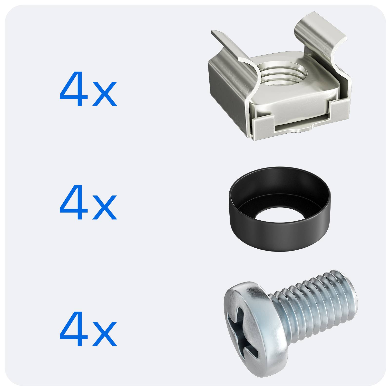 hb-digital Fachboden 1HE für 19 Zoll Netzwerkschrank 270mm schwarz