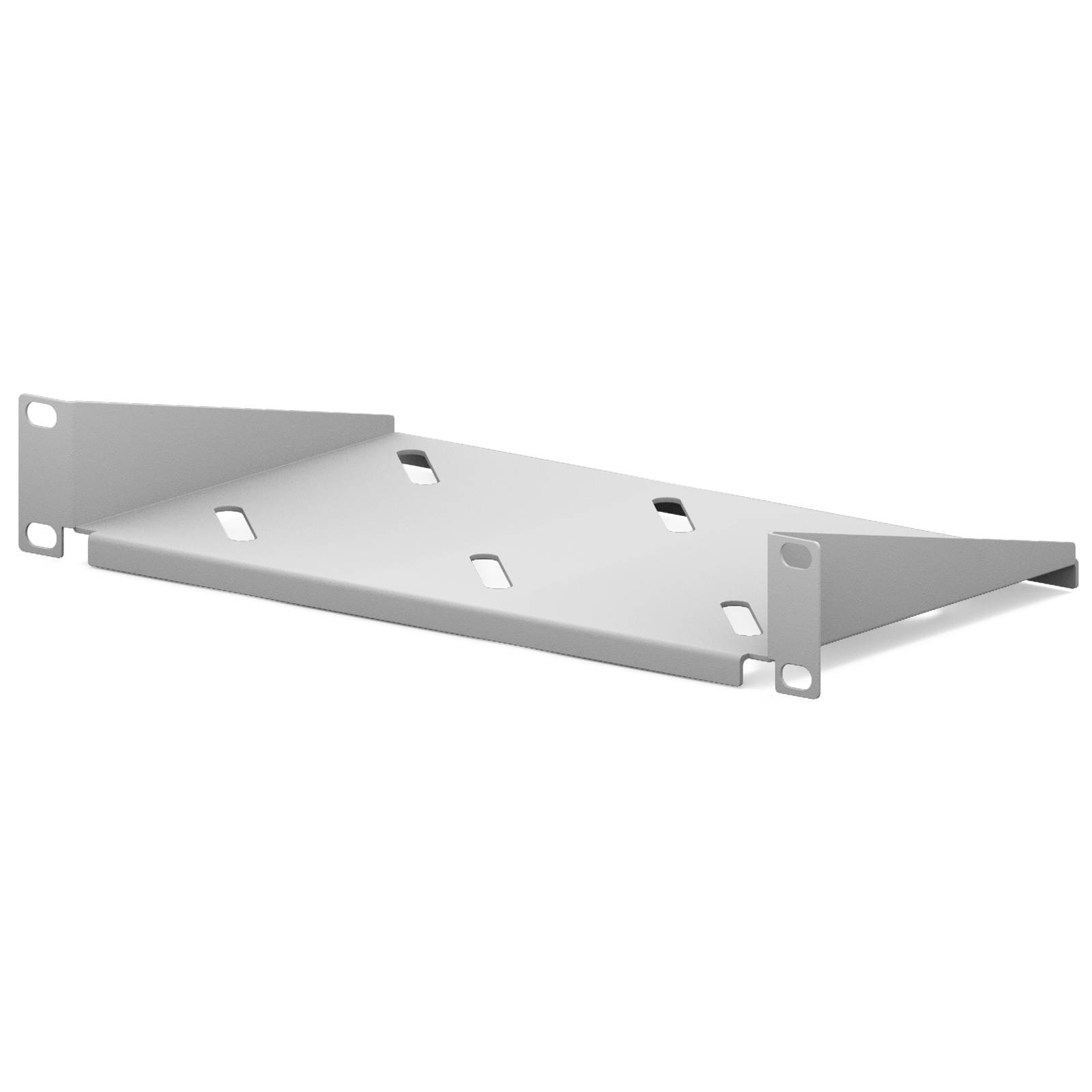 hb-digital 10 Zoll Fachboden 1HE für Netzwerkschrank 150mm hellgrau