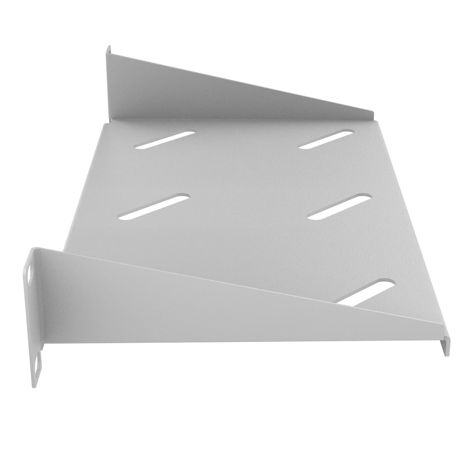 hb-digital 10 Zoll Fachboden 1HE für Netzwerkschrank 150mm hellgrau