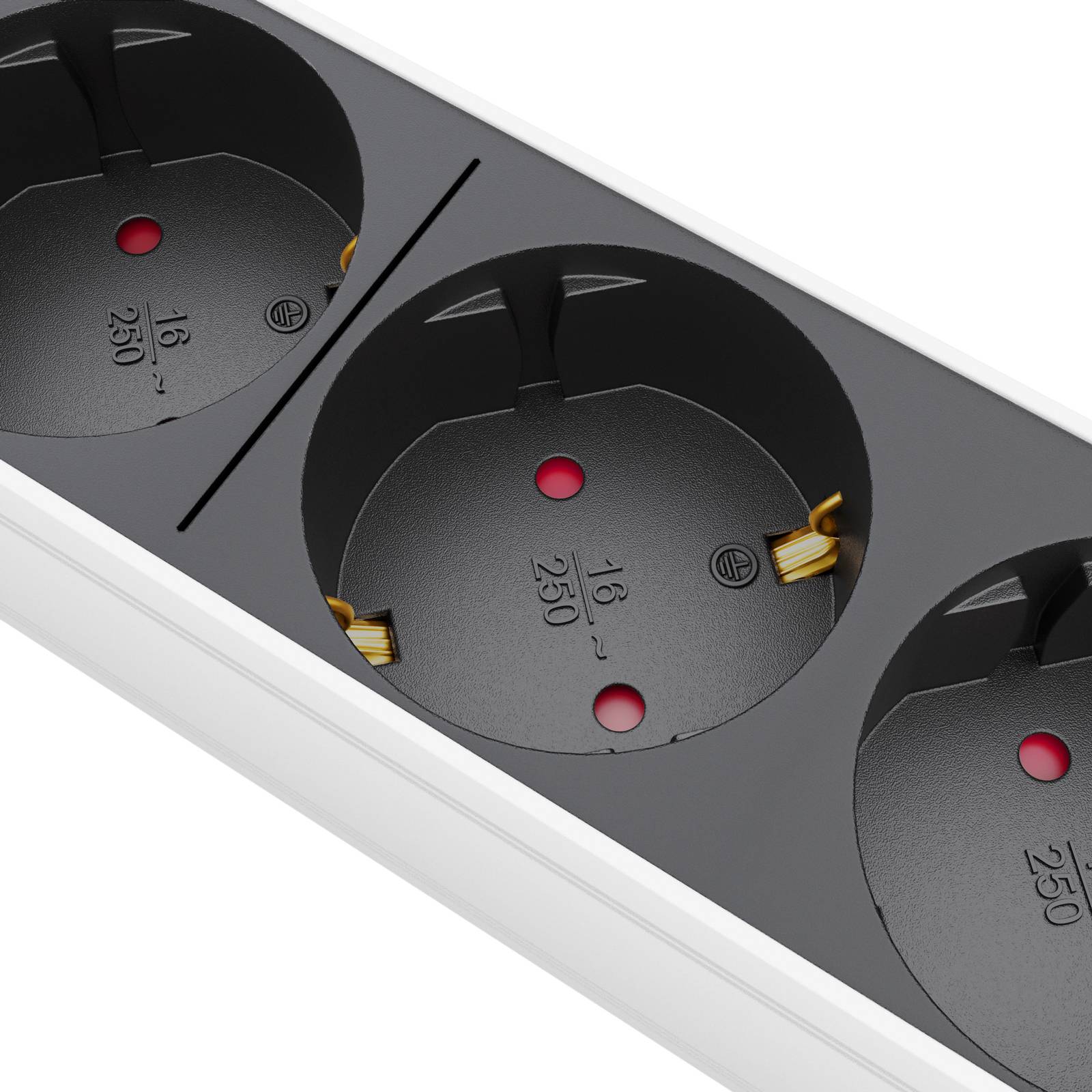 hb-digital 10 Zoll Steckdosenleiste 4-fach für Serverschrank 1HE