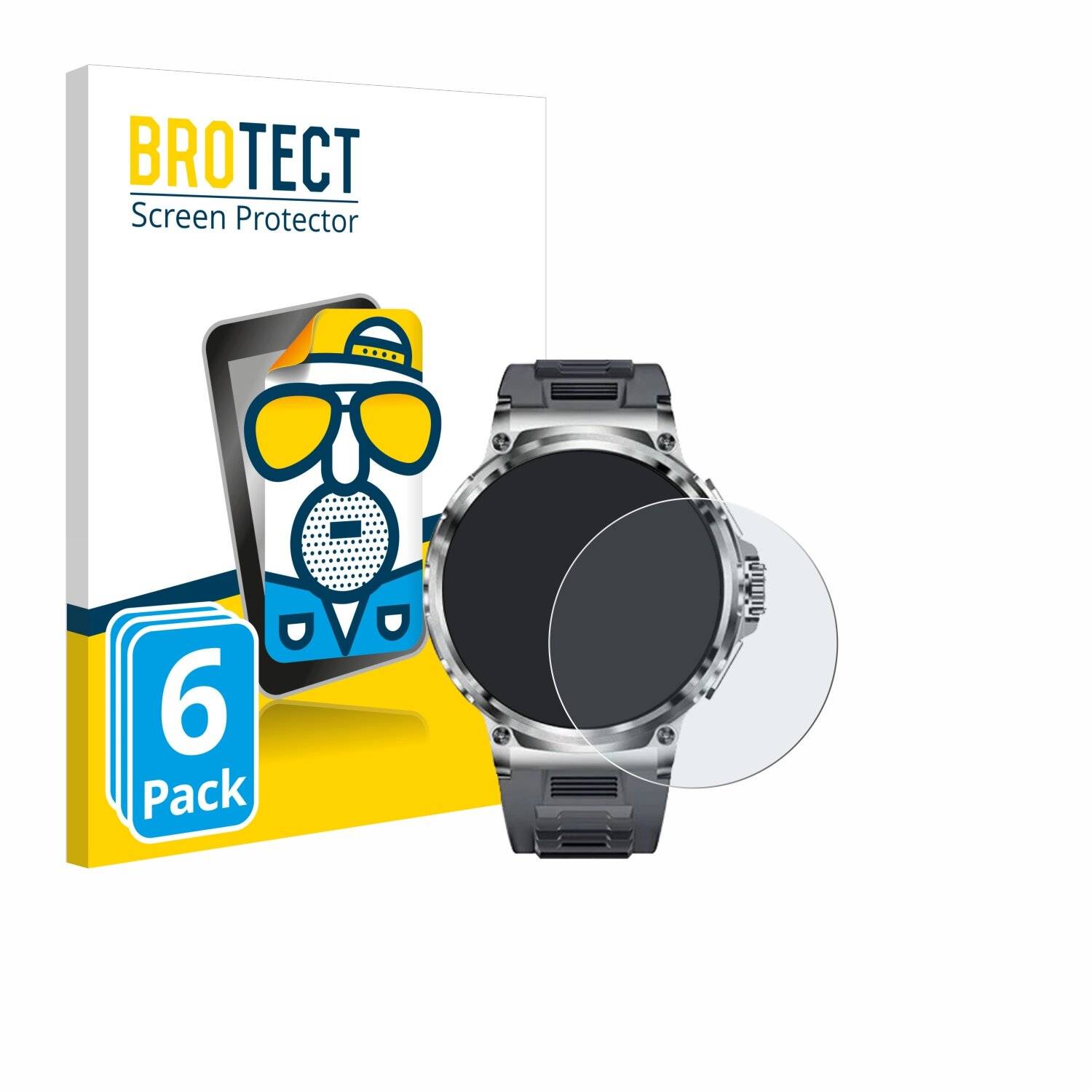 6x BROTECT Entspiegelungs-Folie für Smartwatch V69