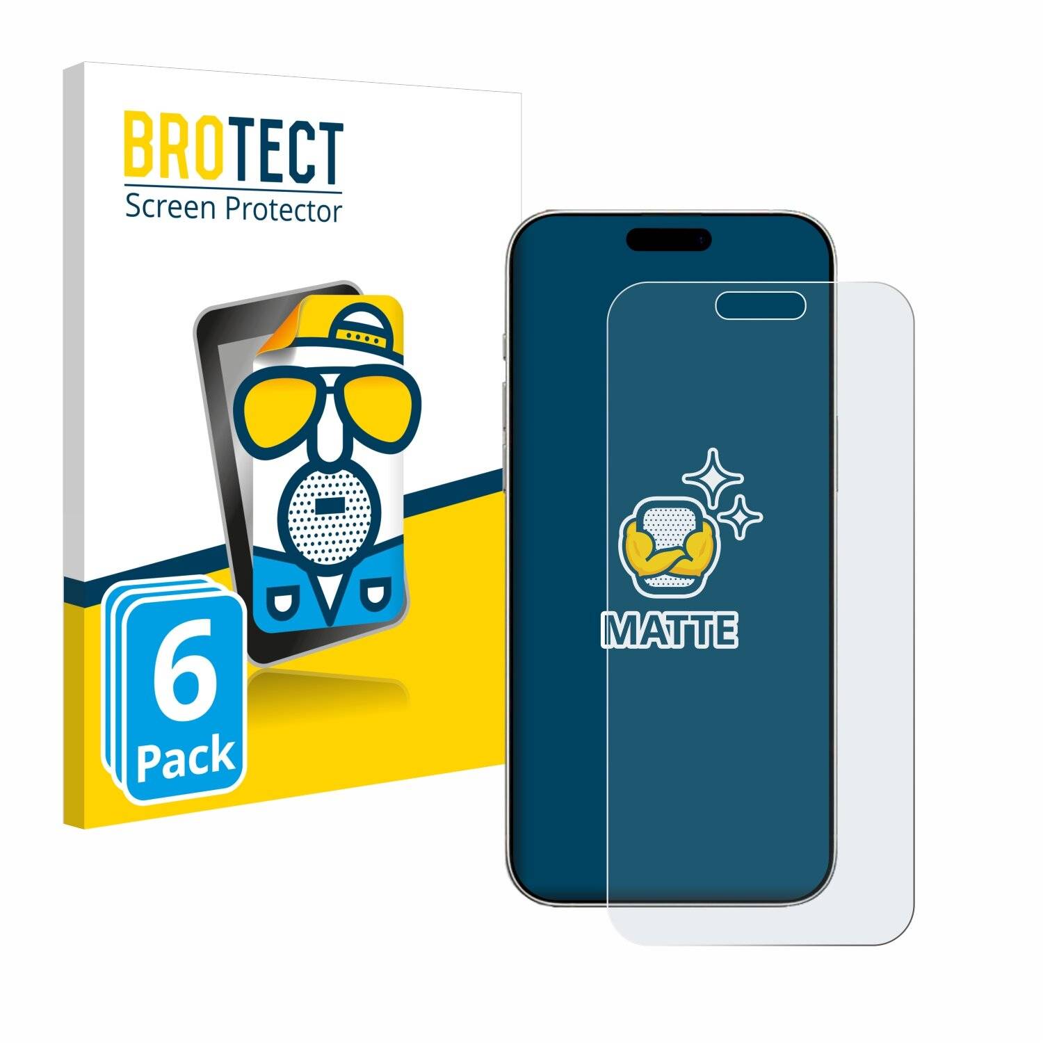 6x BROTECT Entspiegelungs-Folie für Apple iPhone 16