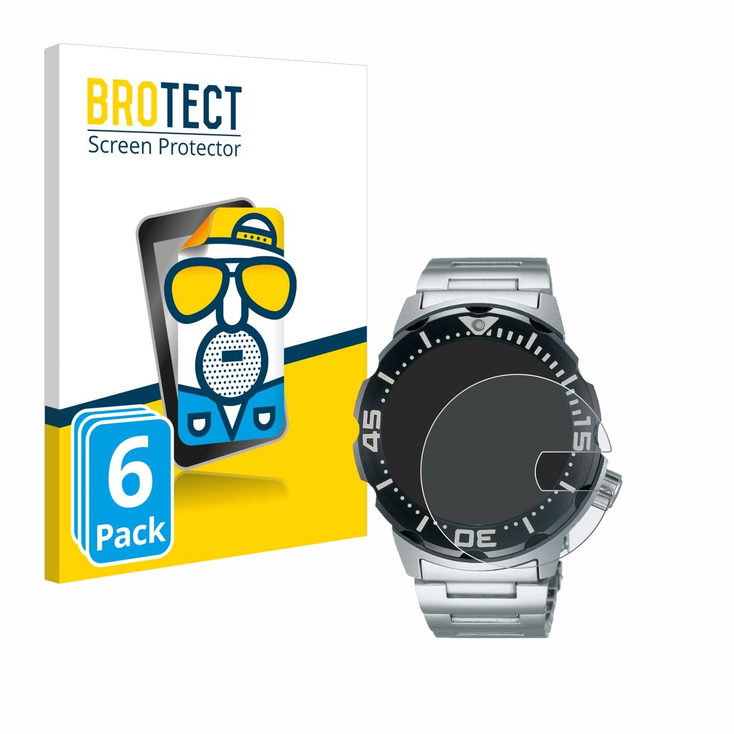6x BROTECT Entspiegelungs-Folie für Seiko Prospex