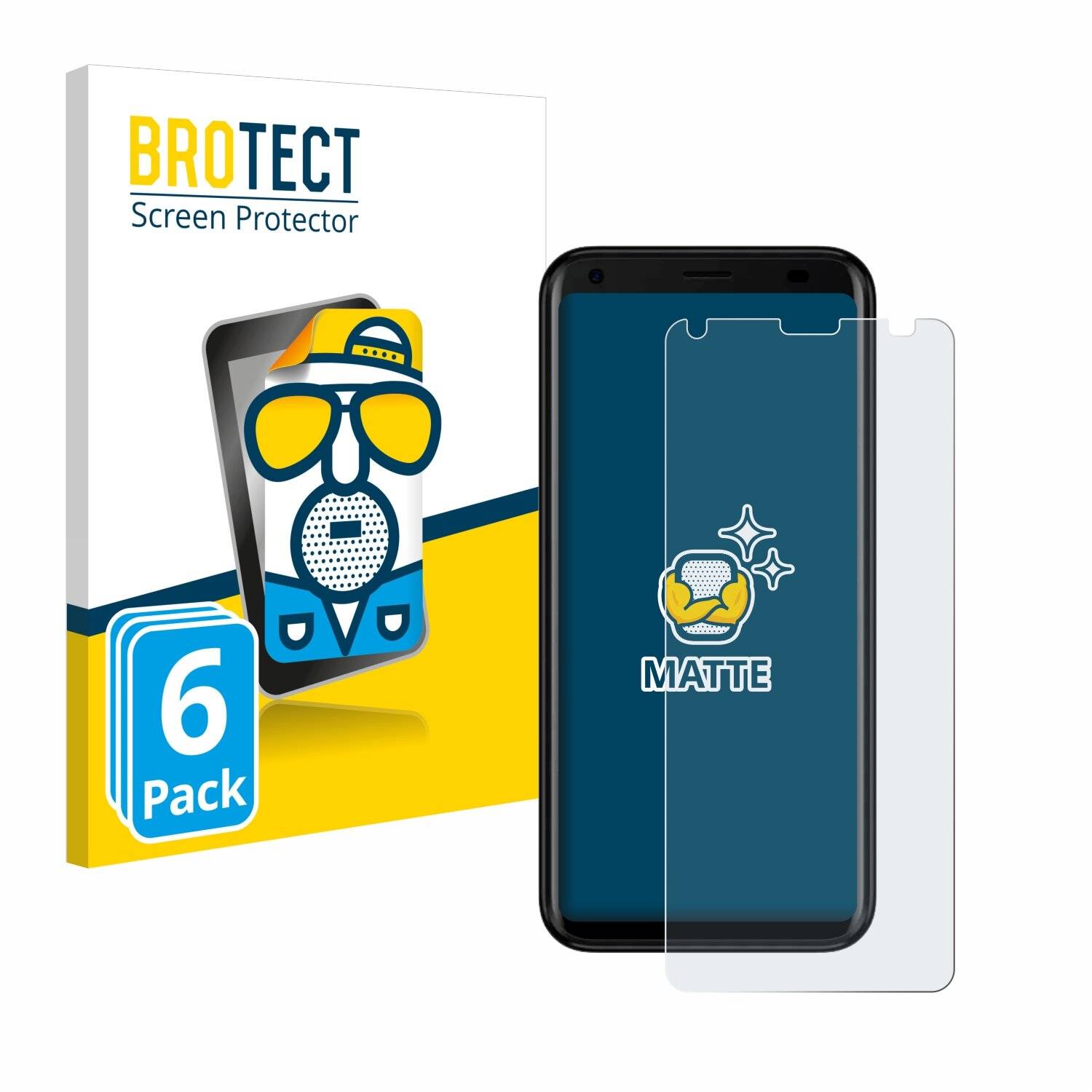 6x BROTECT Entspiegelungs-Folie für Logicom Le