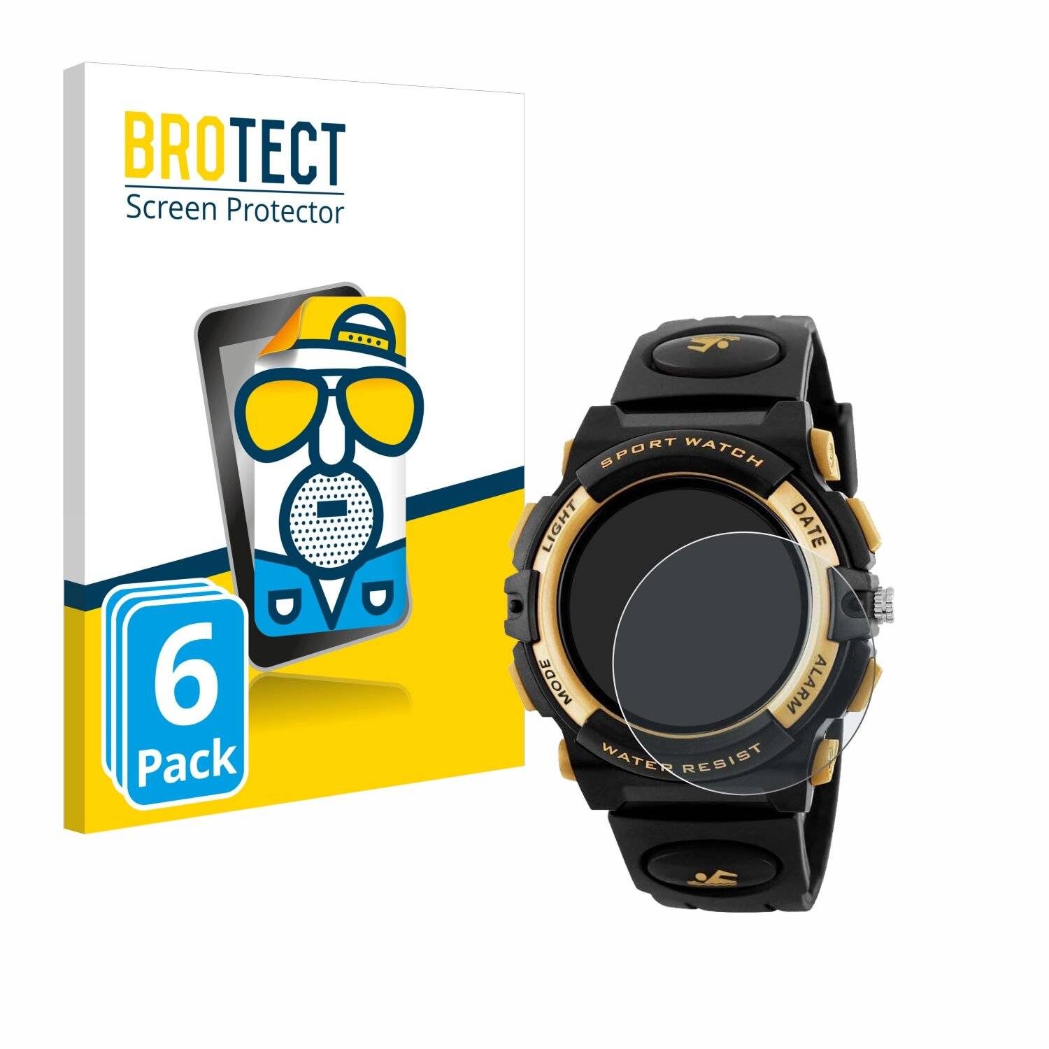 6x BROTECT Entspiegelungs-Folie für aswan watch