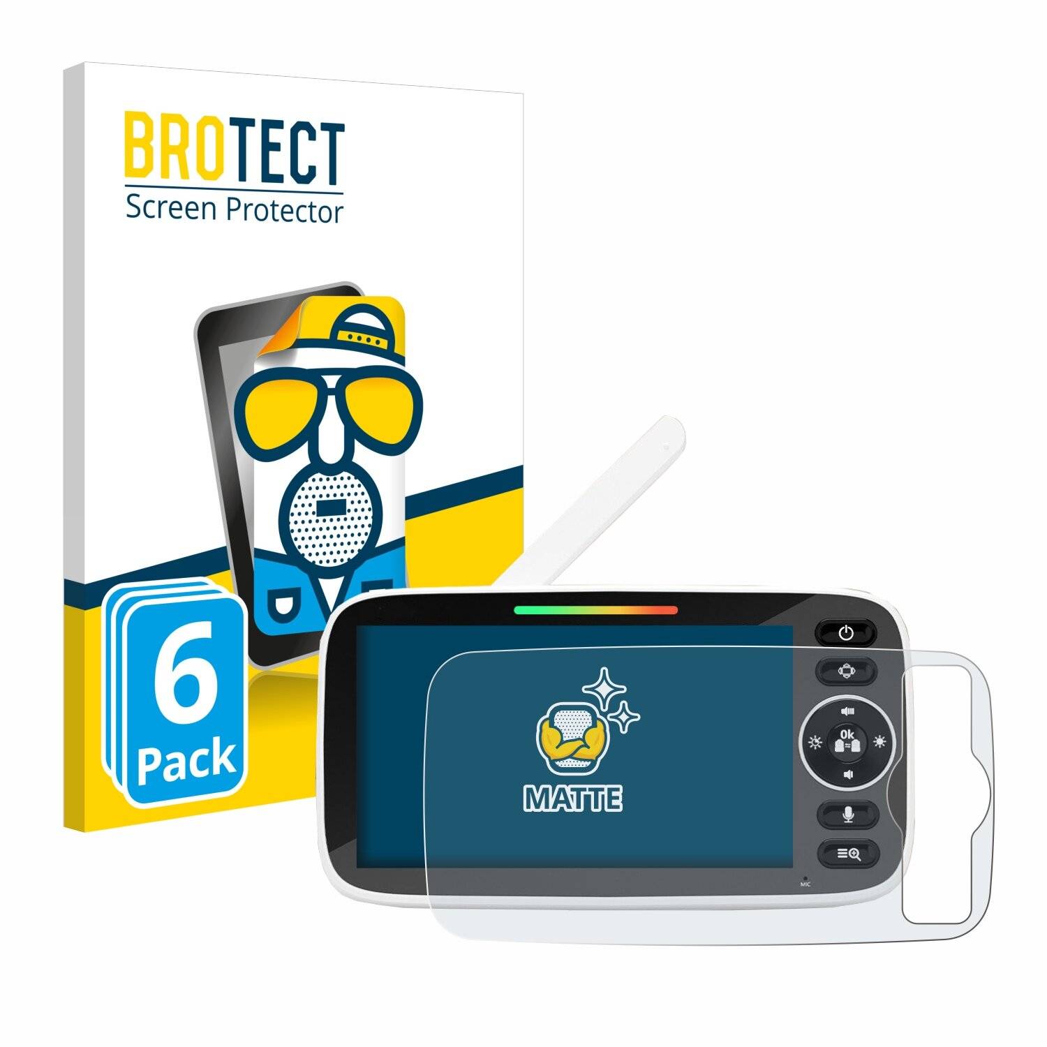 6x BROTECT Entspiegelungs-Folie für Yuede Babyphone Monitor