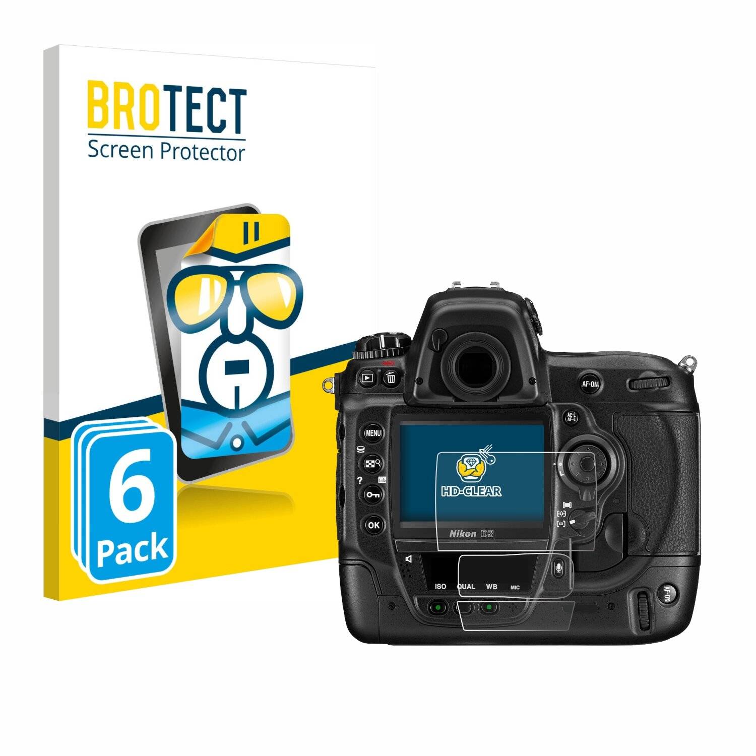 6x BROTECT Displayschutz-Folie für Nikon