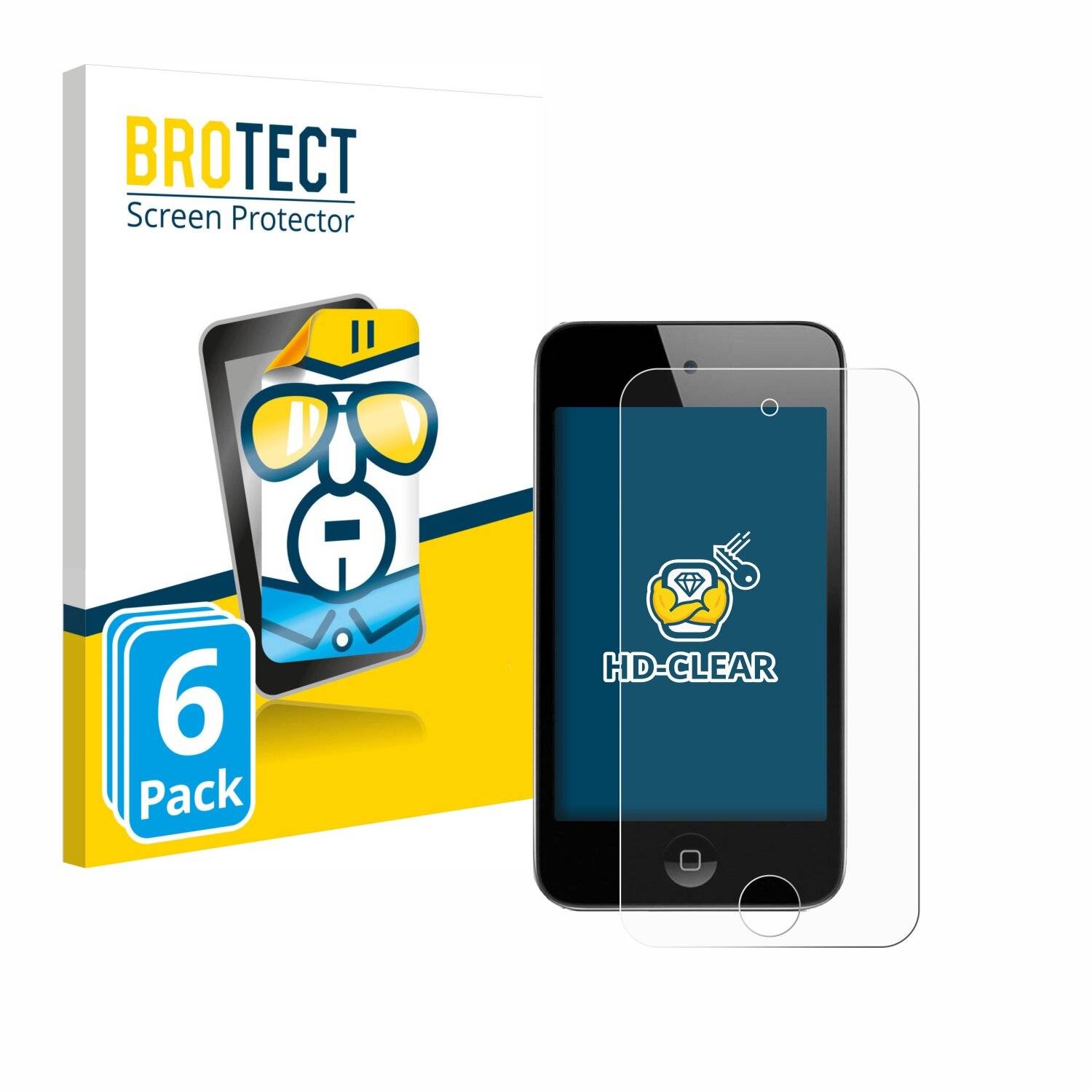 6x BROTECT Displayschutz-Folie für Apple iPod Touch (4.