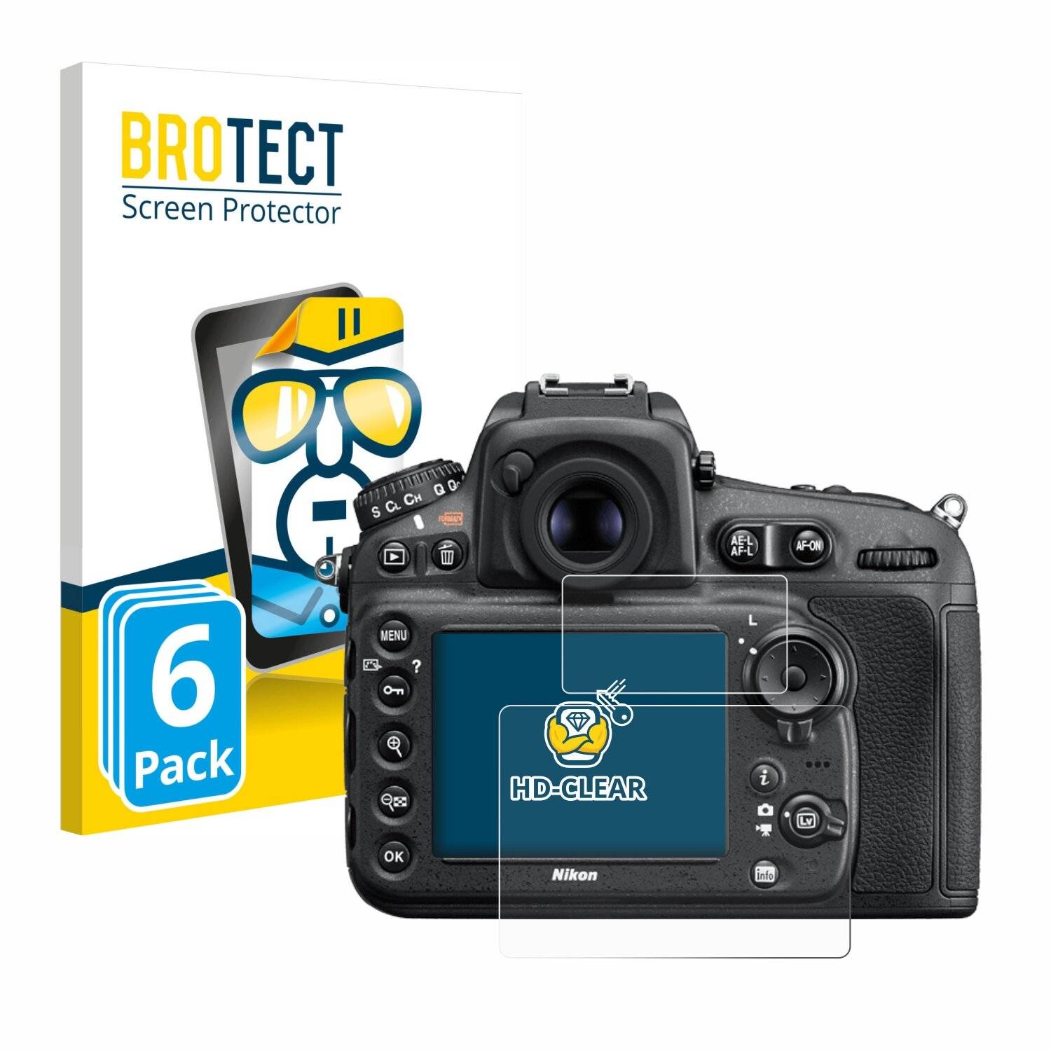 6x BROTECT Displayschutz-Folie für Nikon