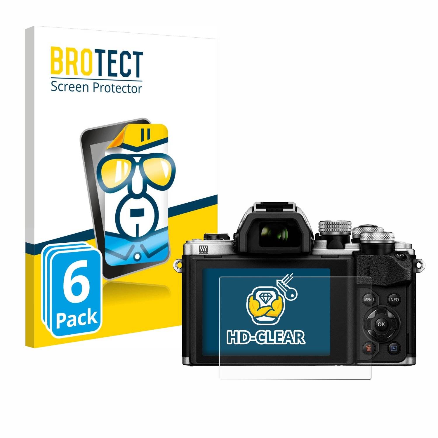 6x BROTECT Displayschutz-Folie für Olympus OM-D E-M10 Mark