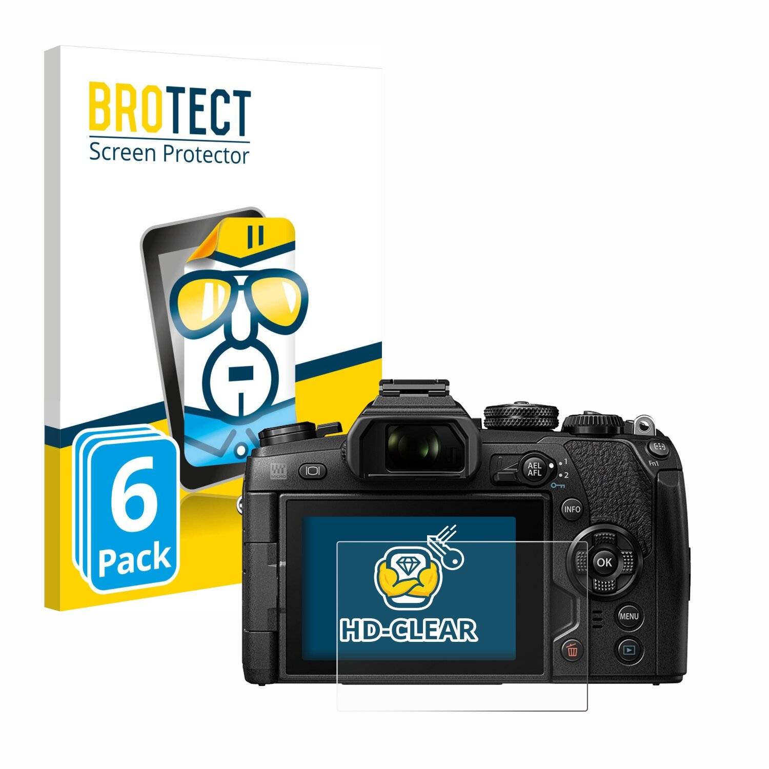 6x BROTECT Displayschutz-Folie für Olympus OM-D E-M1 Mark