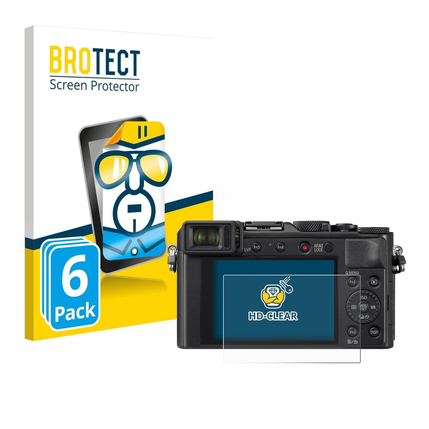 6x BROTECT Displayschutz-Folie für Panasonic Lumix DC-LX100