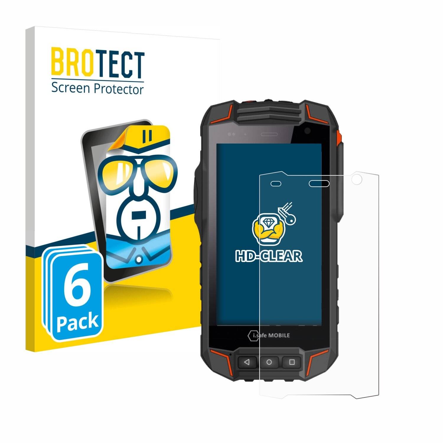 6x BROTECT Displayschutz-Folie für i.safe MOBILE