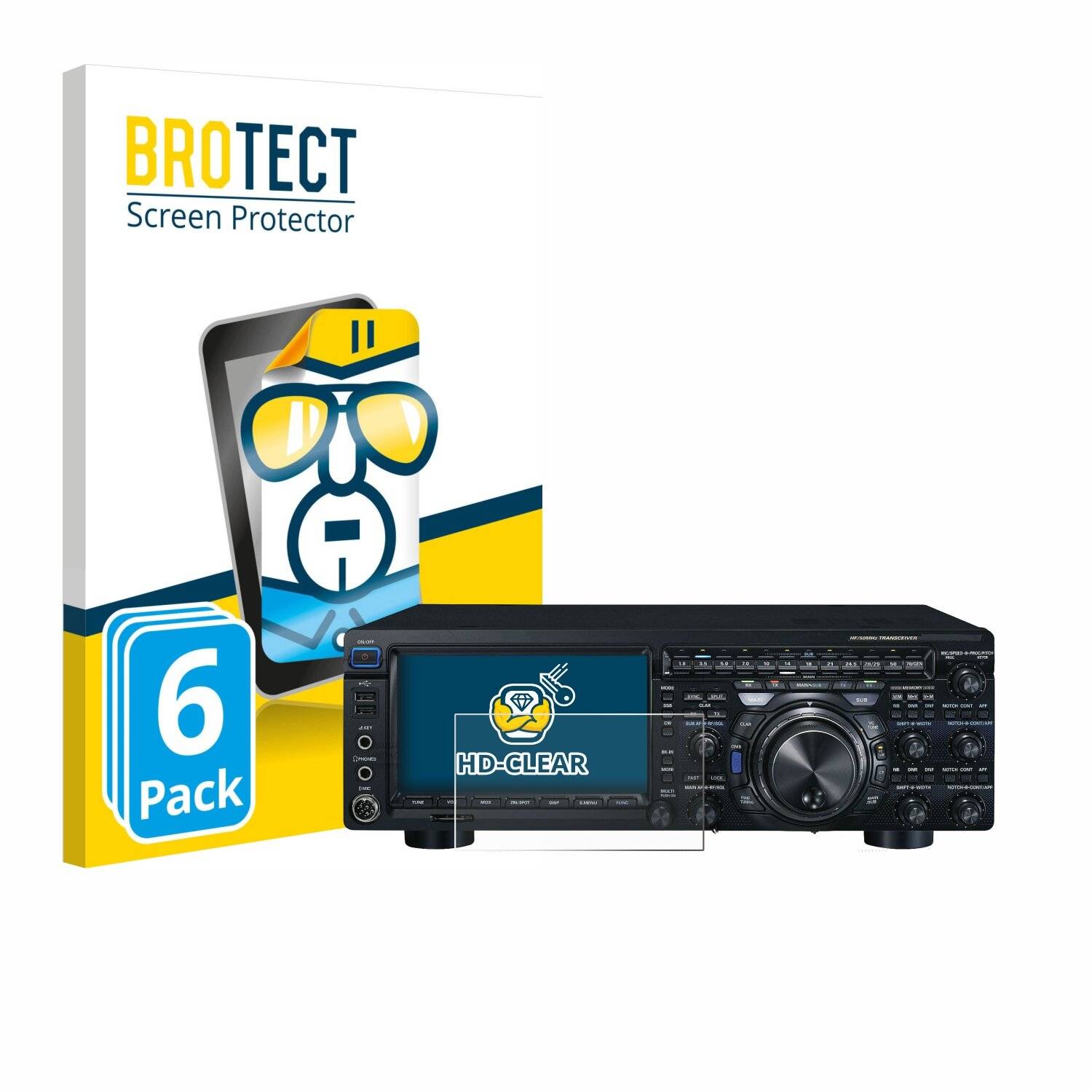 6x BROTECT Displayschutz-Folie für Yaesu