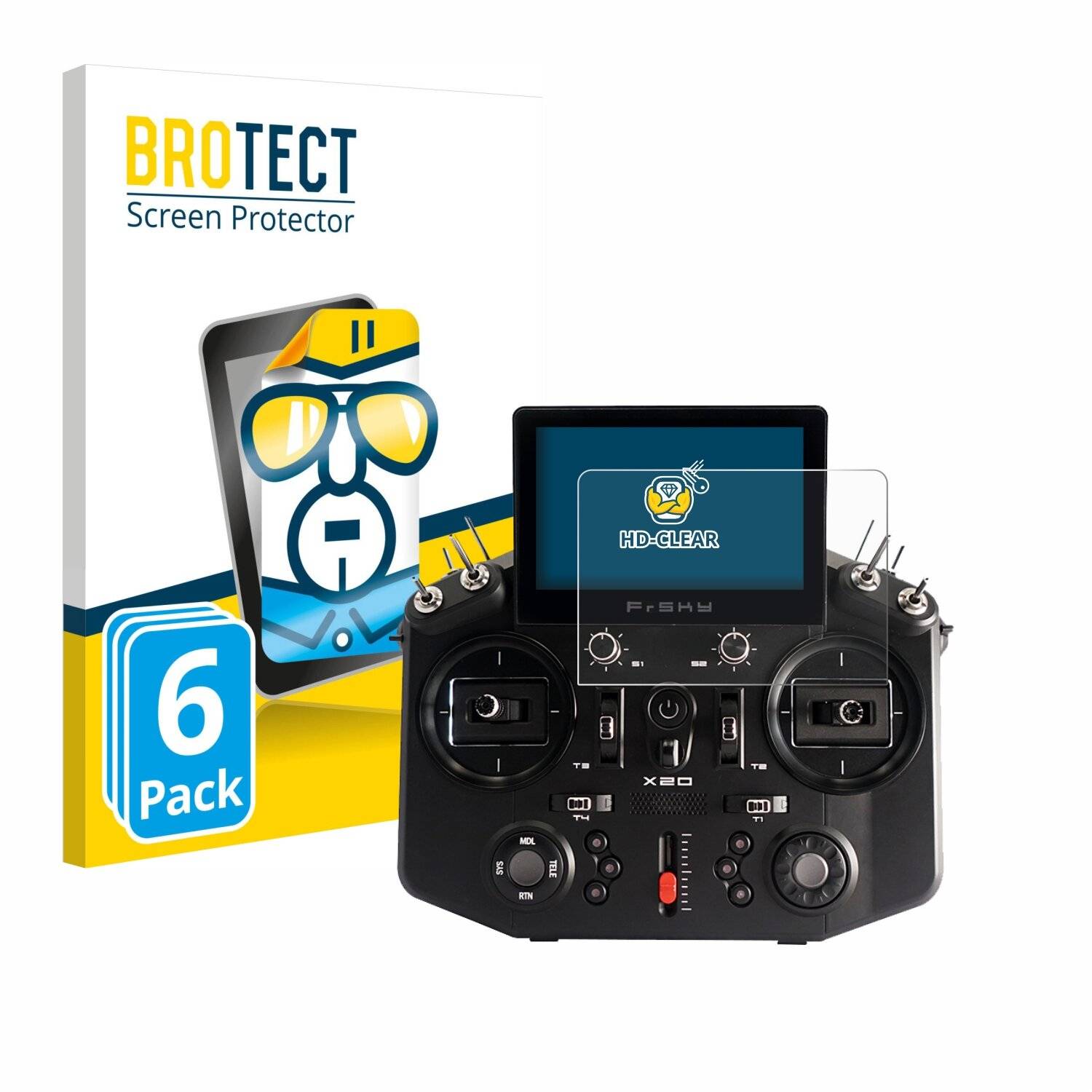 6x BROTECT Displayschutz-Folie für FrSky Tandem