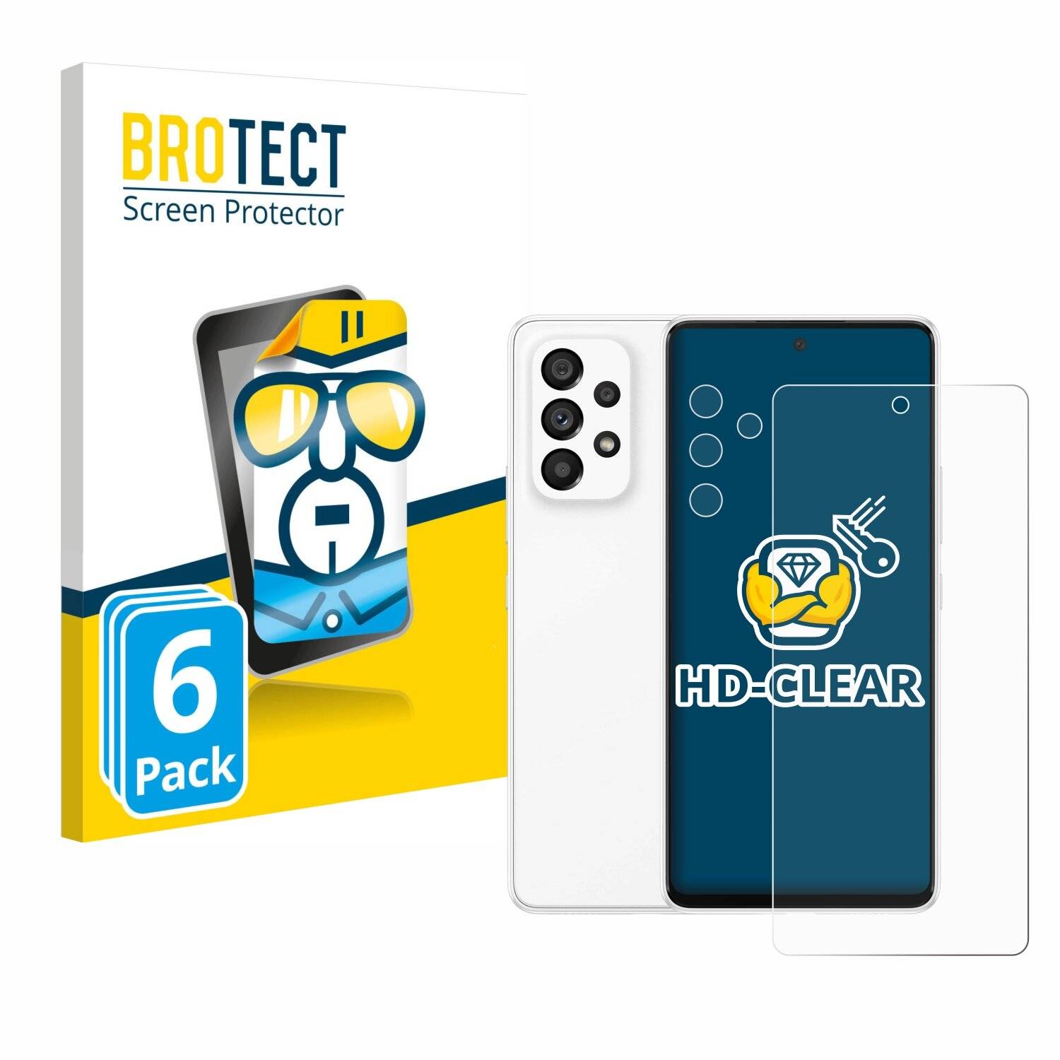 6x BROTECT Displayschutz-Folie für Samsung Galaxy A53 5G