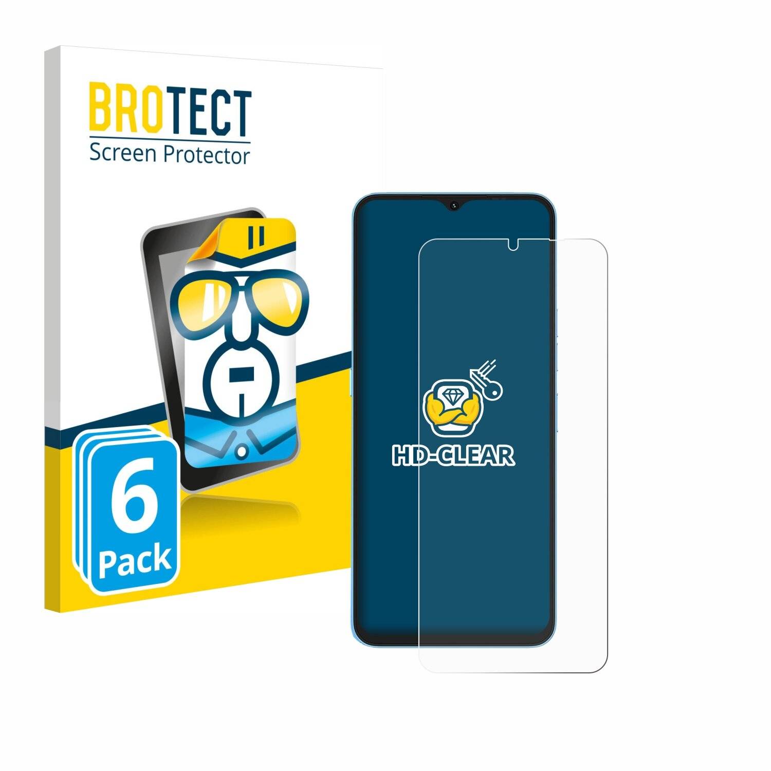 6x BROTECT Displayschutz-Folie für Umidigi A13