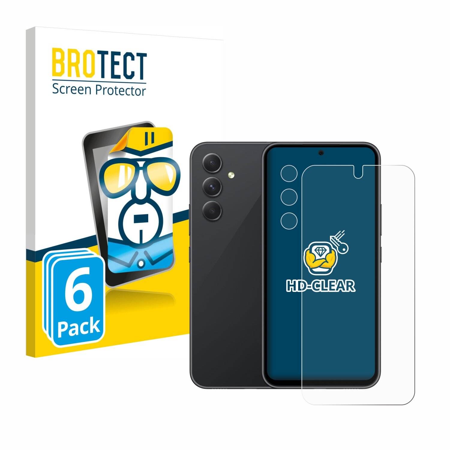 6x BROTECT Displayschutz-Folie für Samsung Galaxy A54 5G