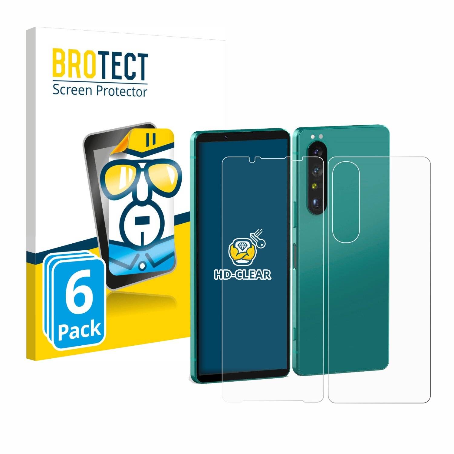 6x BROTECT Displayschutz-Folie für Sony Xperia 1 V