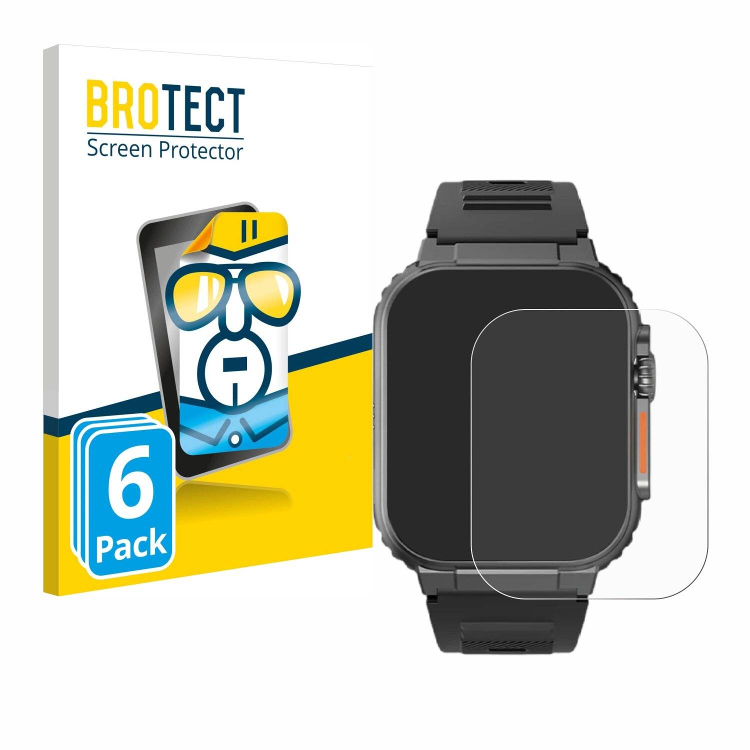 6x BROTECT Displayschutz-Folie für Njord Gear The Indestructible Smartwatch