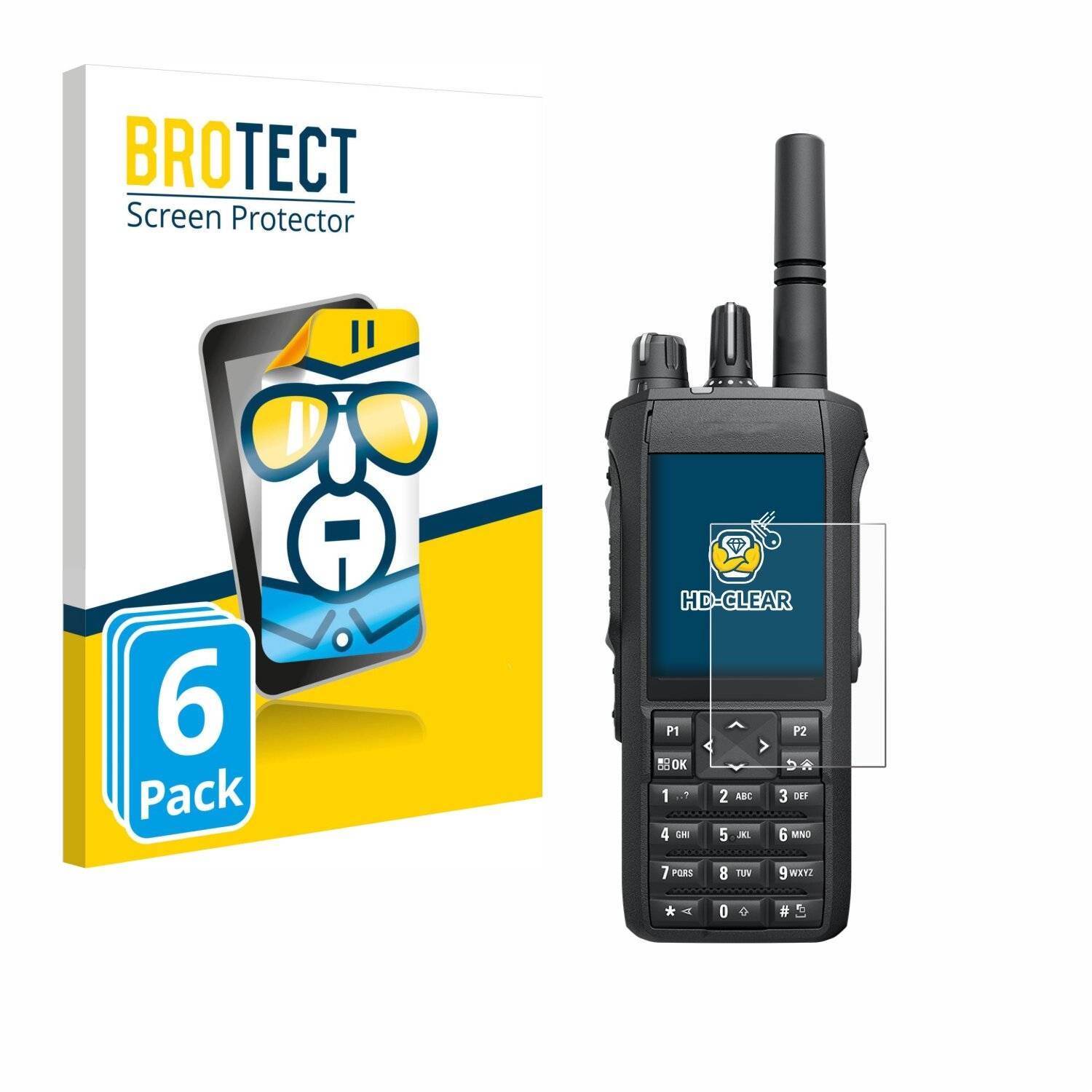 6x BROTECT Displayschutz-Folie für Motorola Mototrbo