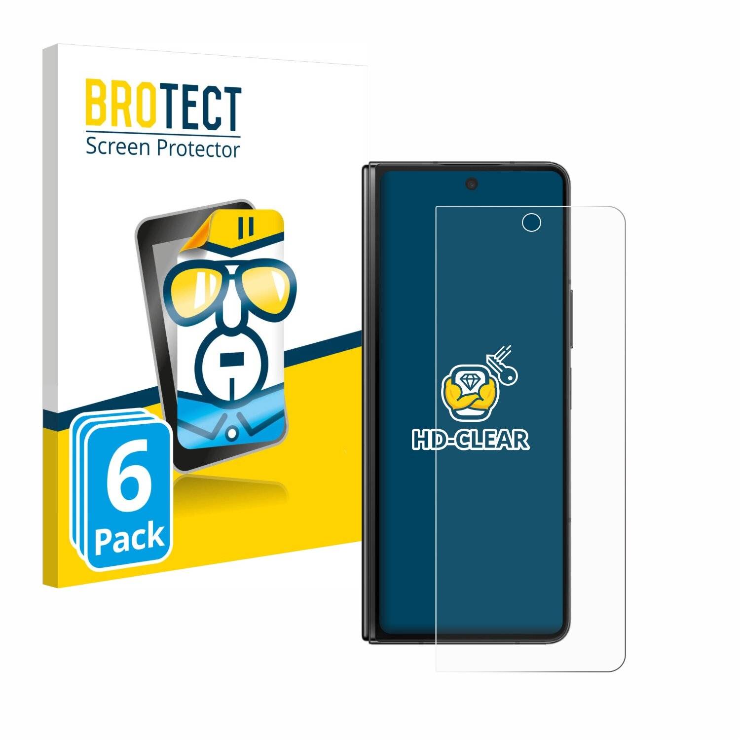 6x BROTECT Displayschutz-Folie für Samsung Galaxy Z Fold