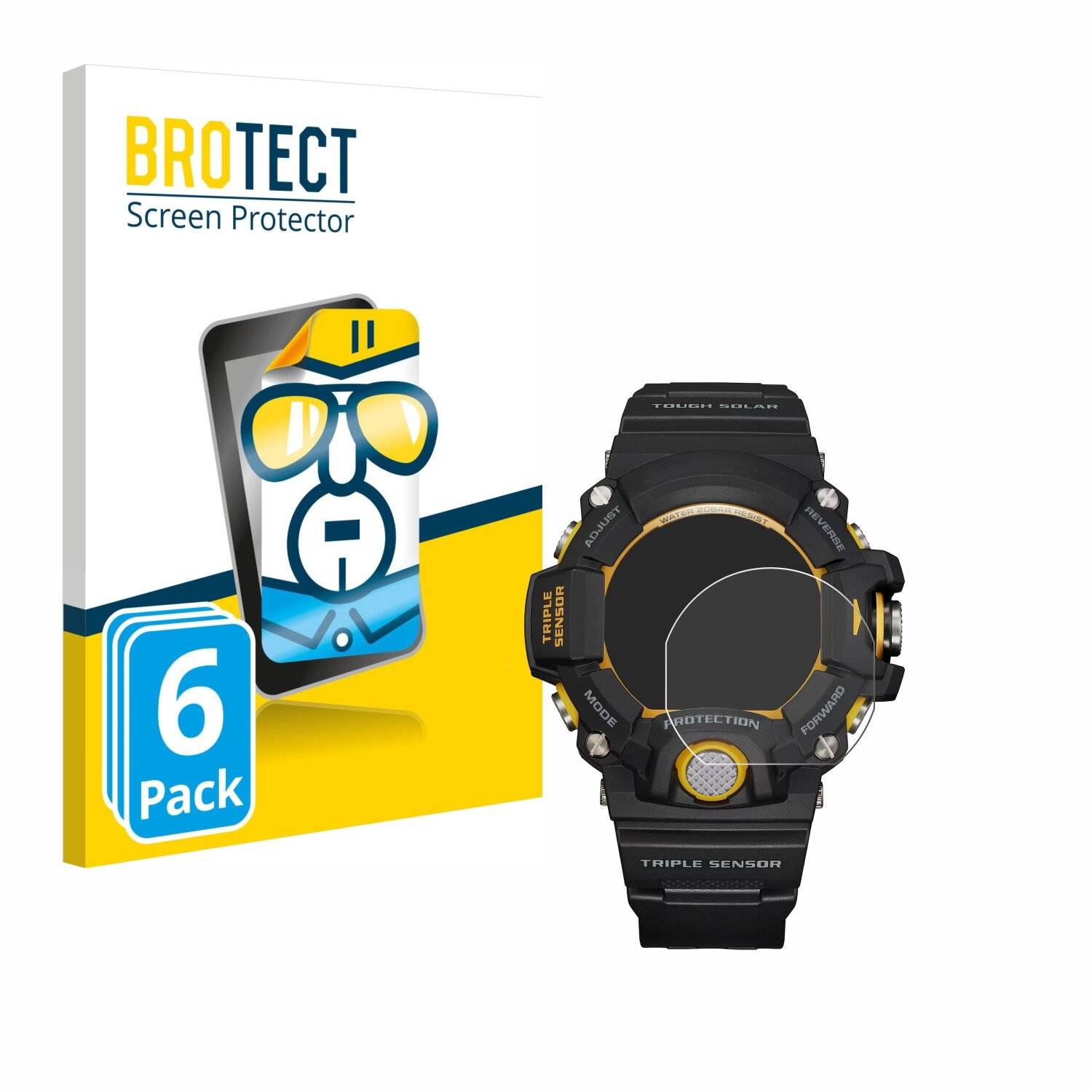 6x BROTECT Displayschutz-Folie für Casio G-Shock