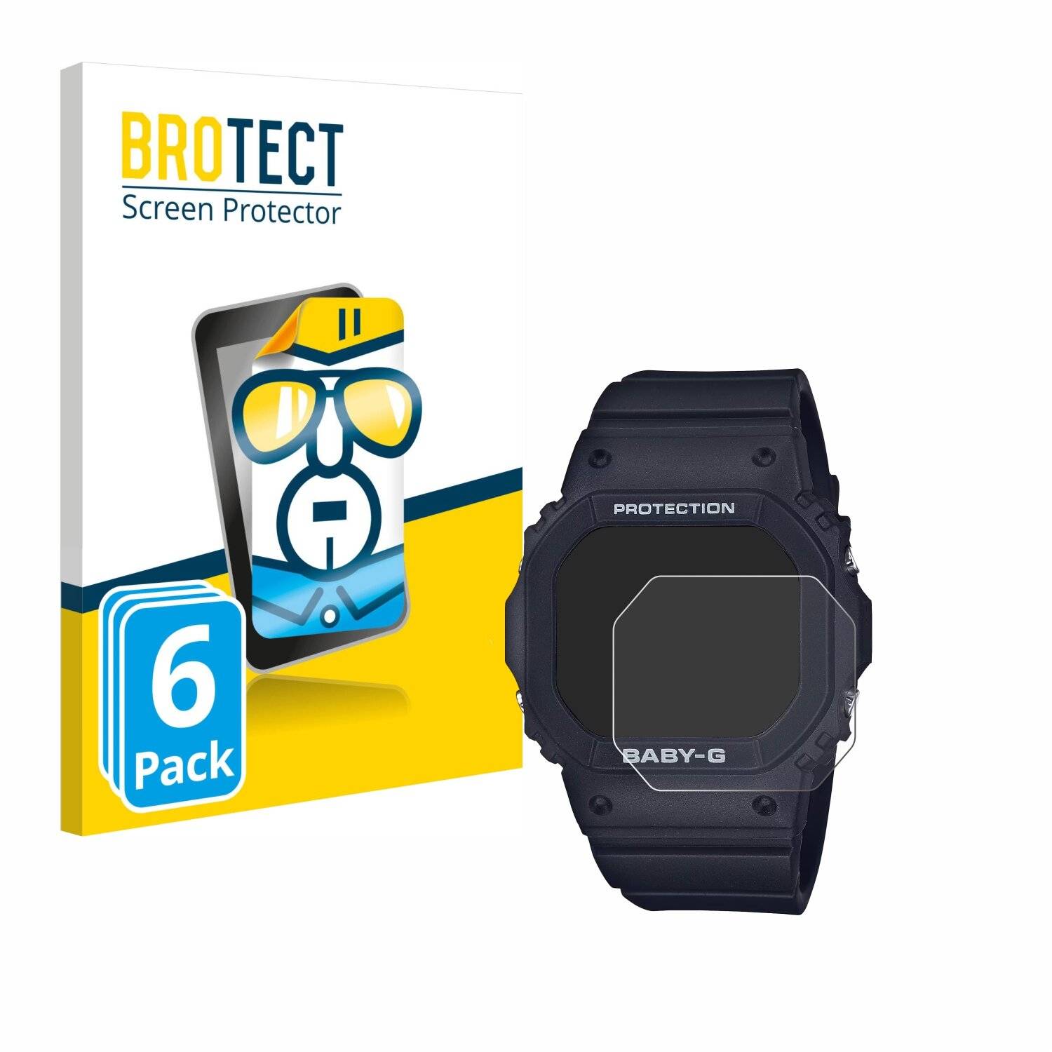 6x BROTECT Displayschutz-Folie für Casio Baby-G