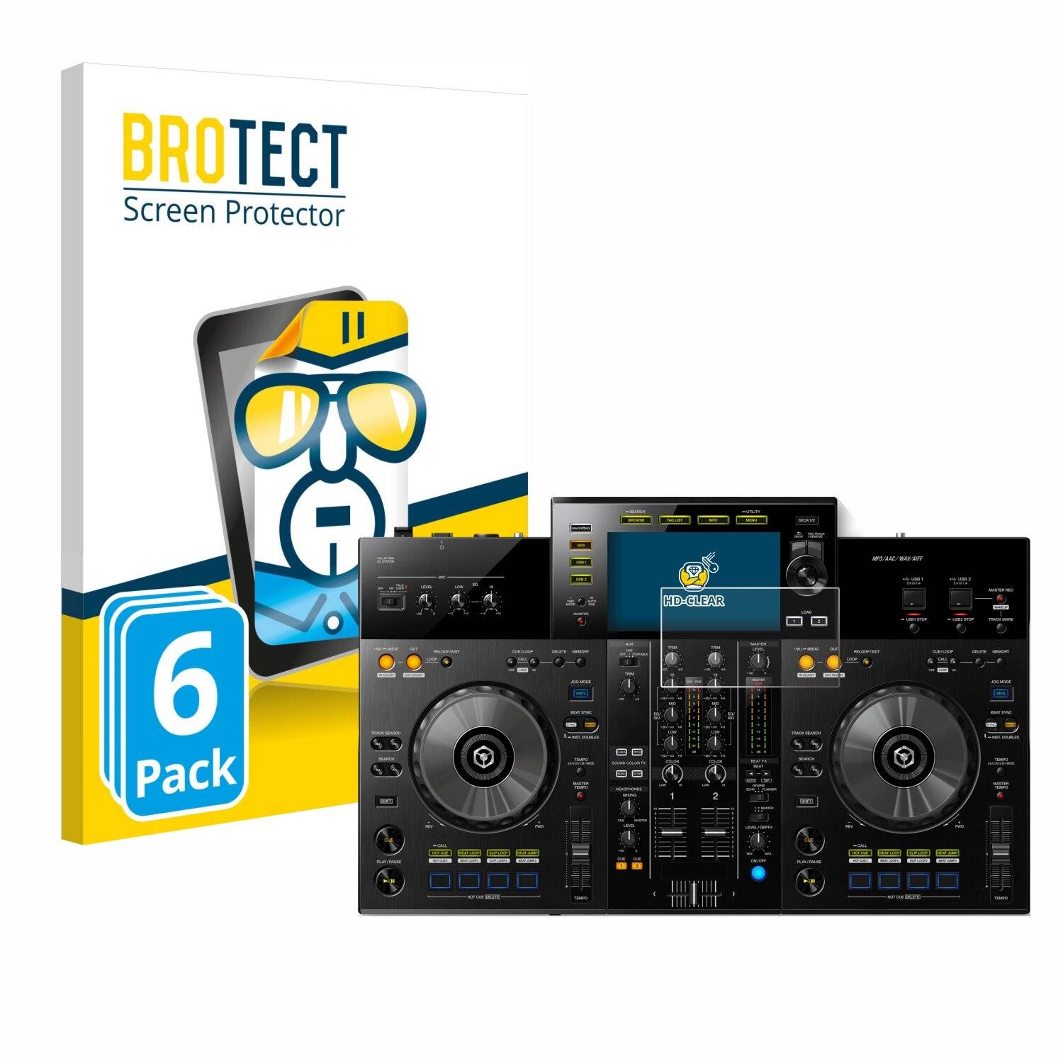6x BROTECT Displayschutz-Folie für Pioneer XDJ