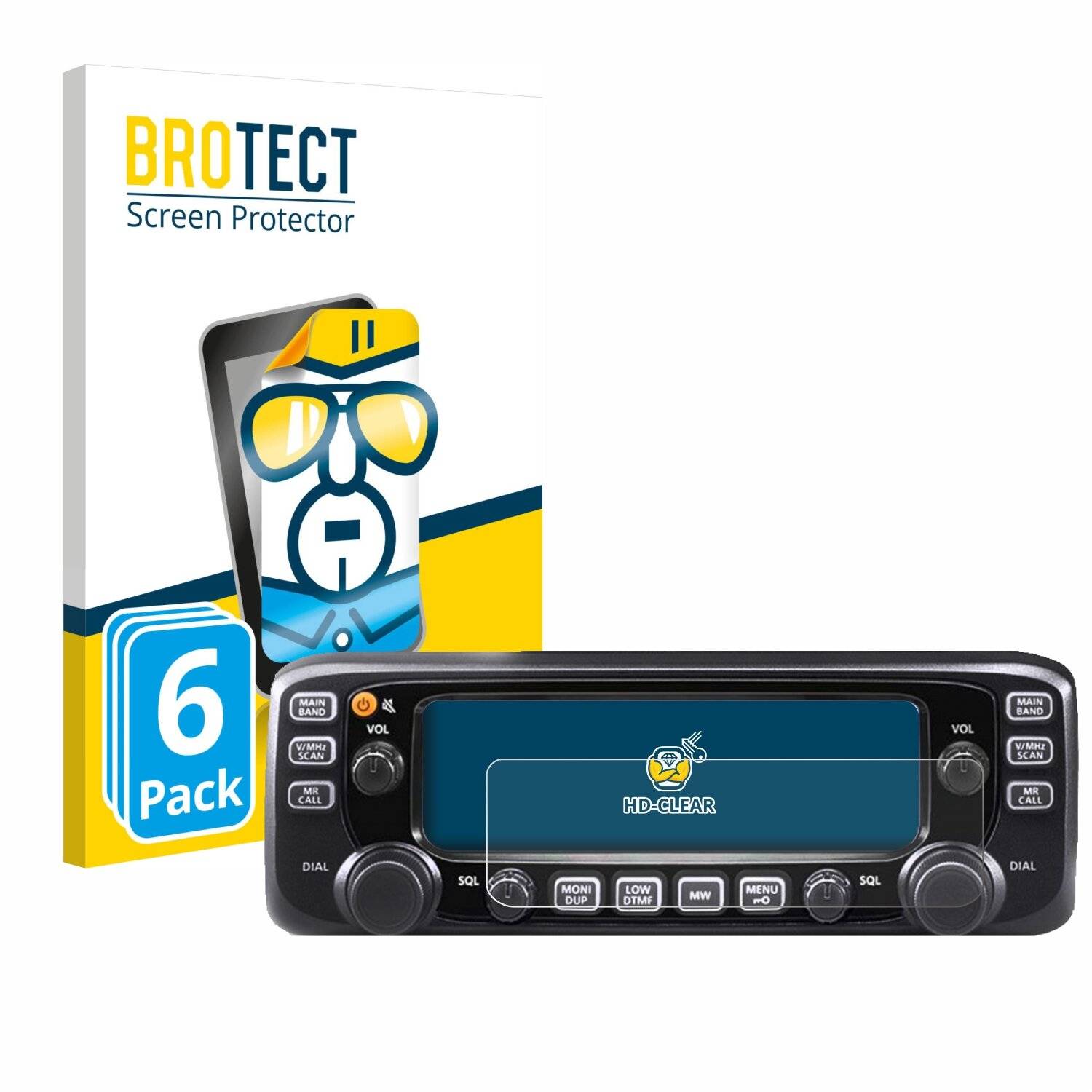6x BROTECT Displayschutz-Folie für Icom