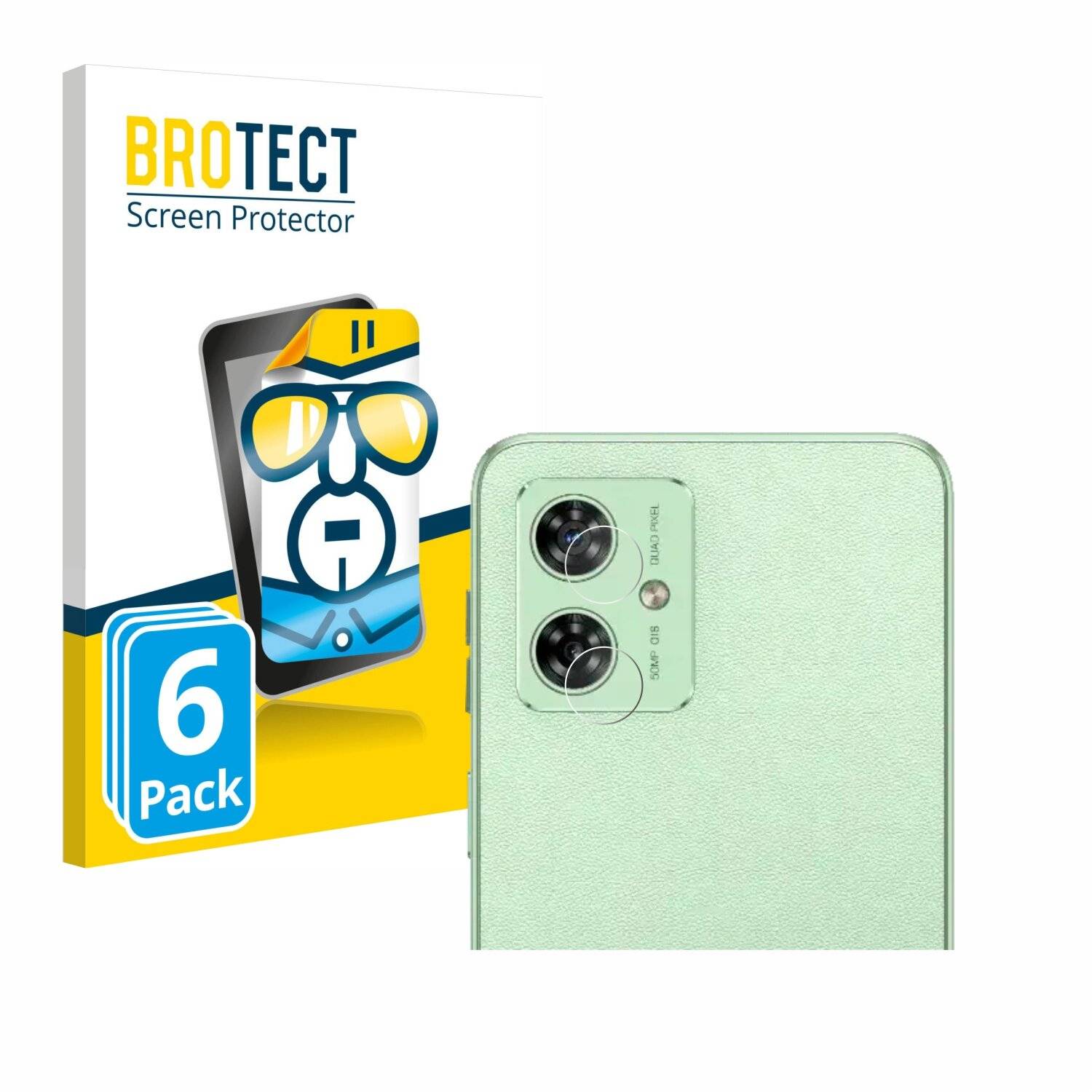 6x BROTECT Displayschutz-Folie für Motorola Moto G54 (NUR