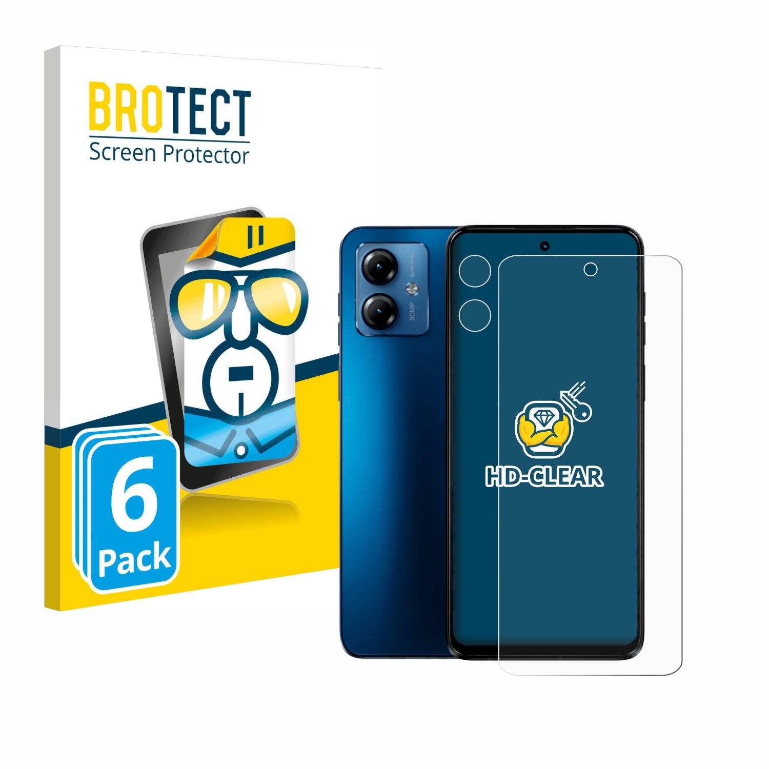 6x BROTECT Displayschutz-Folie für Motorola Moto G14