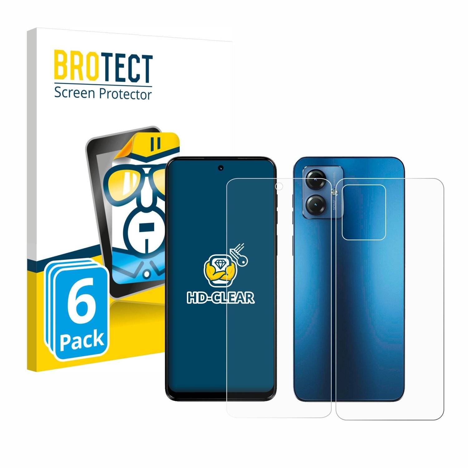 6x BROTECT Displayschutz-Folie für Motorola Moto G14