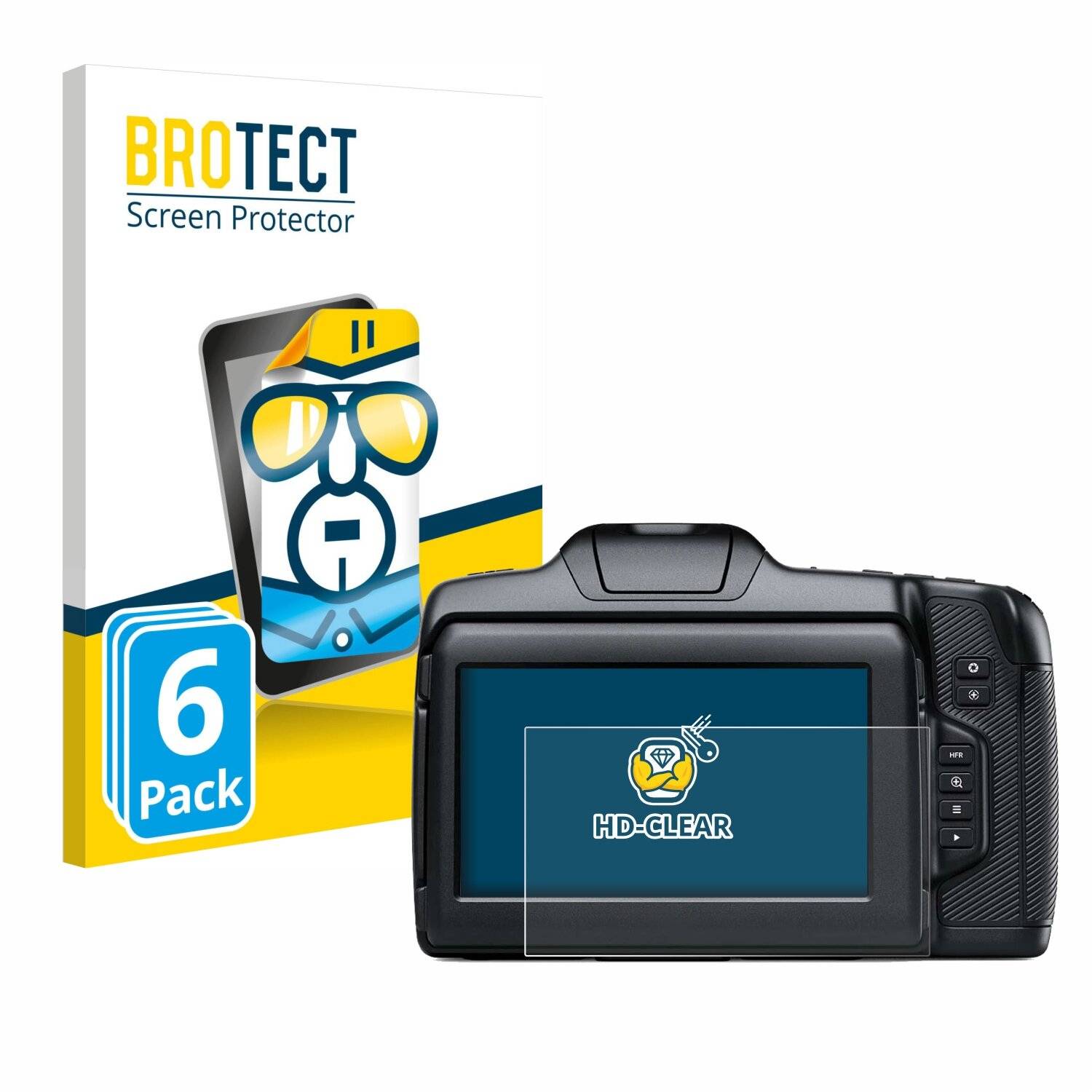 6x BROTECT Displayschutz-Folie für Blackmagic Pocket Cinema Camera 6K