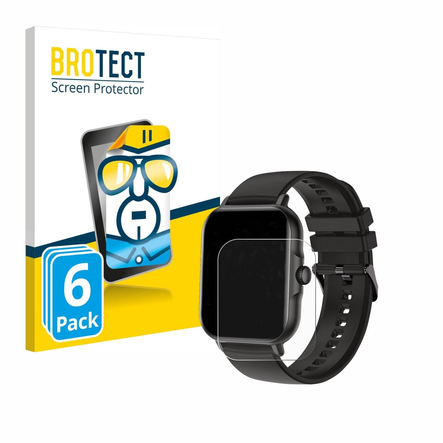 6x BROTECT Displayschutz-Folie für AcclaFit KM13