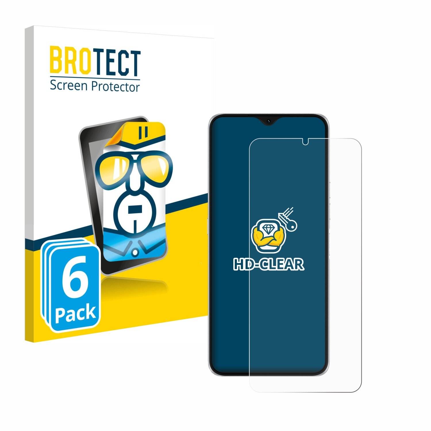 6x BROTECT Displayschutz-Folie für Umidigi F3 Pro