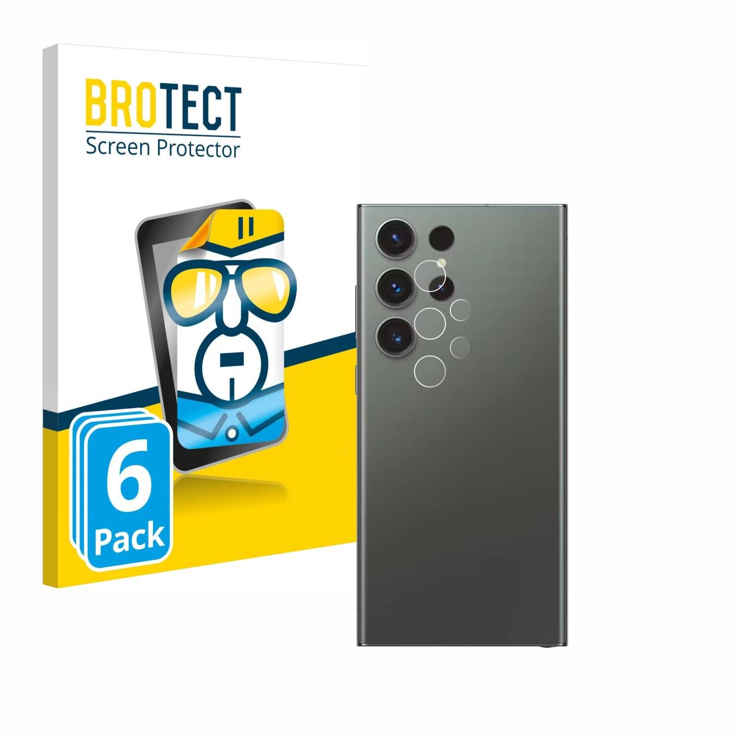 6x BROTECT Displayschutz-Folie für Samsung Galaxy S23 Ultra Enterprise Edition (NUR